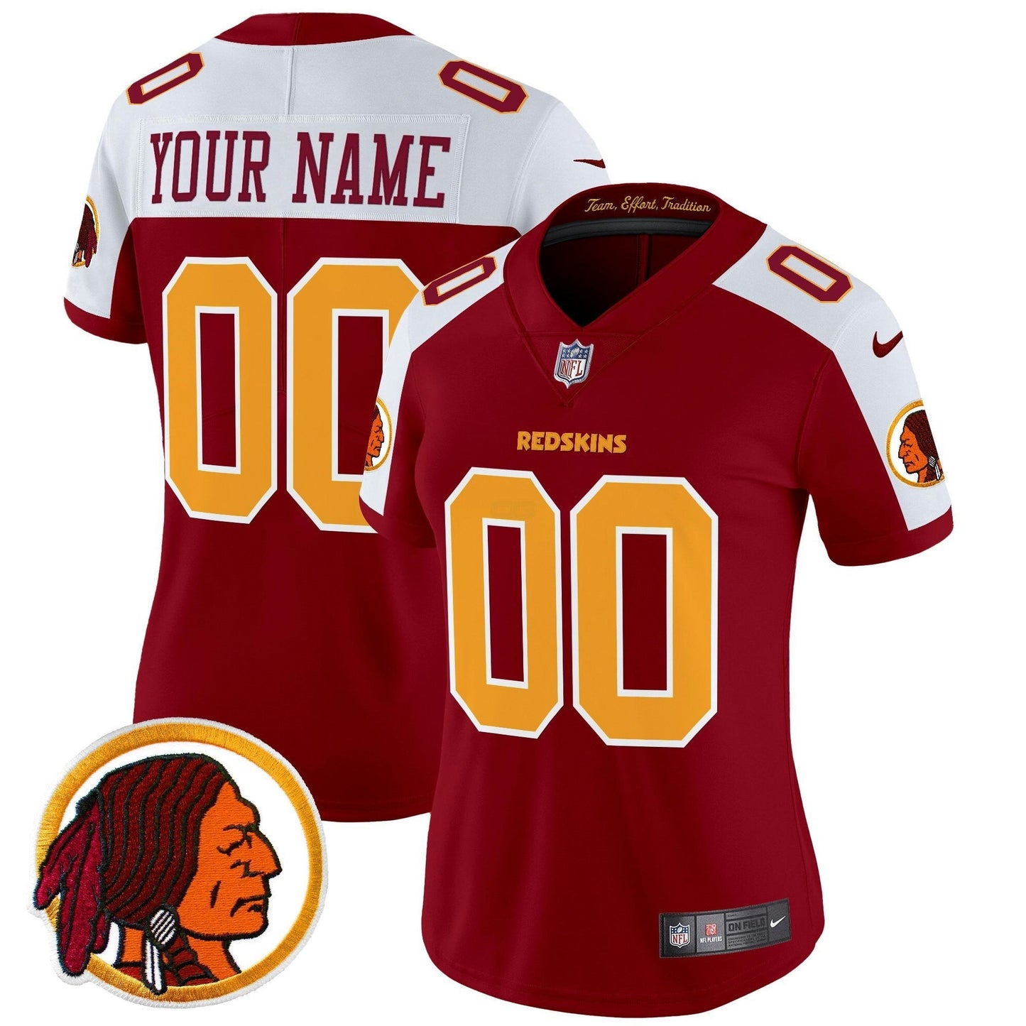 Camisa NFL Washington Commanders Washington Redskins Throwback Vapor Limited Jersey V2