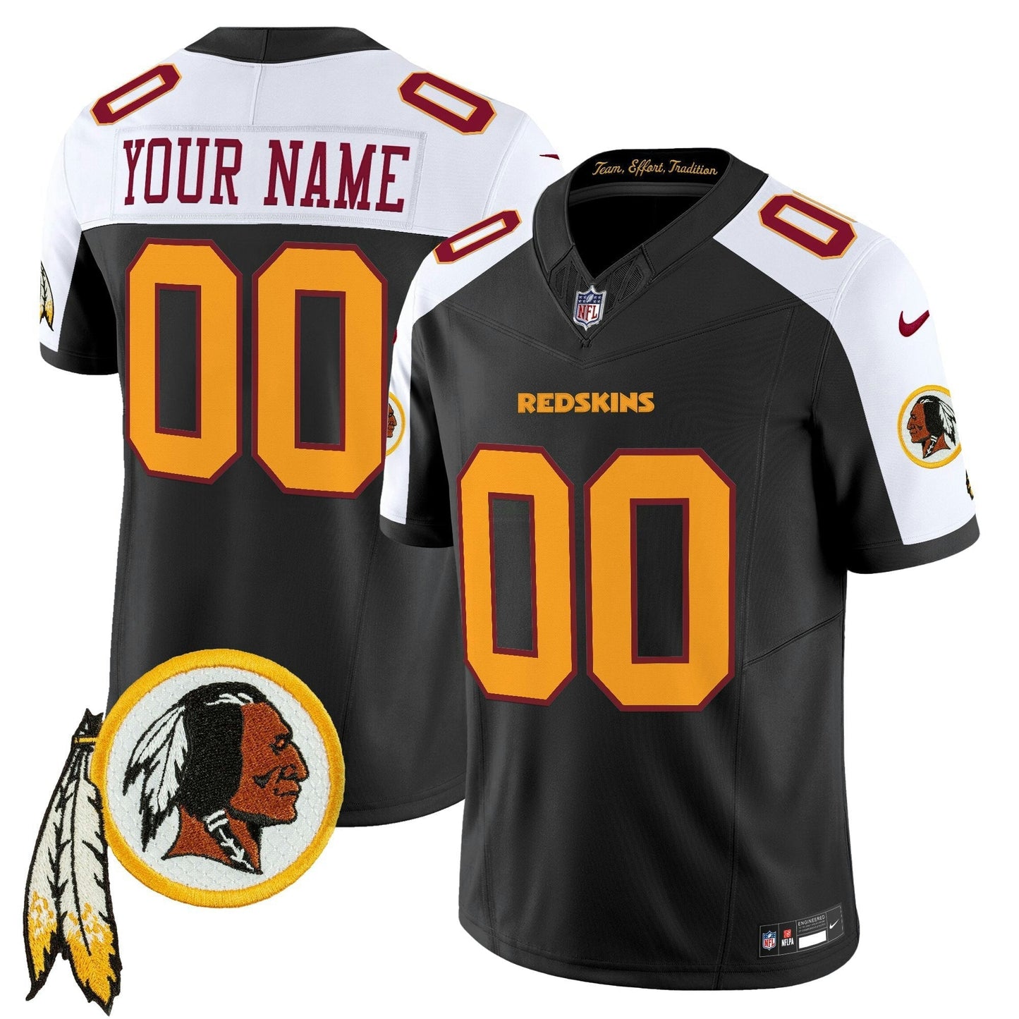 Camisa NFL Washington Commanders Washington Redskins Throwback Vapor Limited Jersey V3