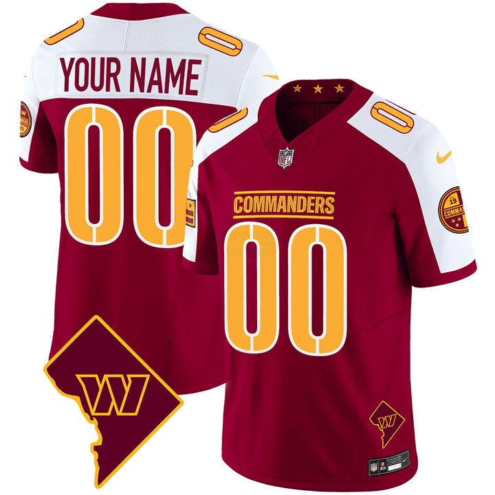 Camisa NFL Washington Washington DC Map Patch Jersey