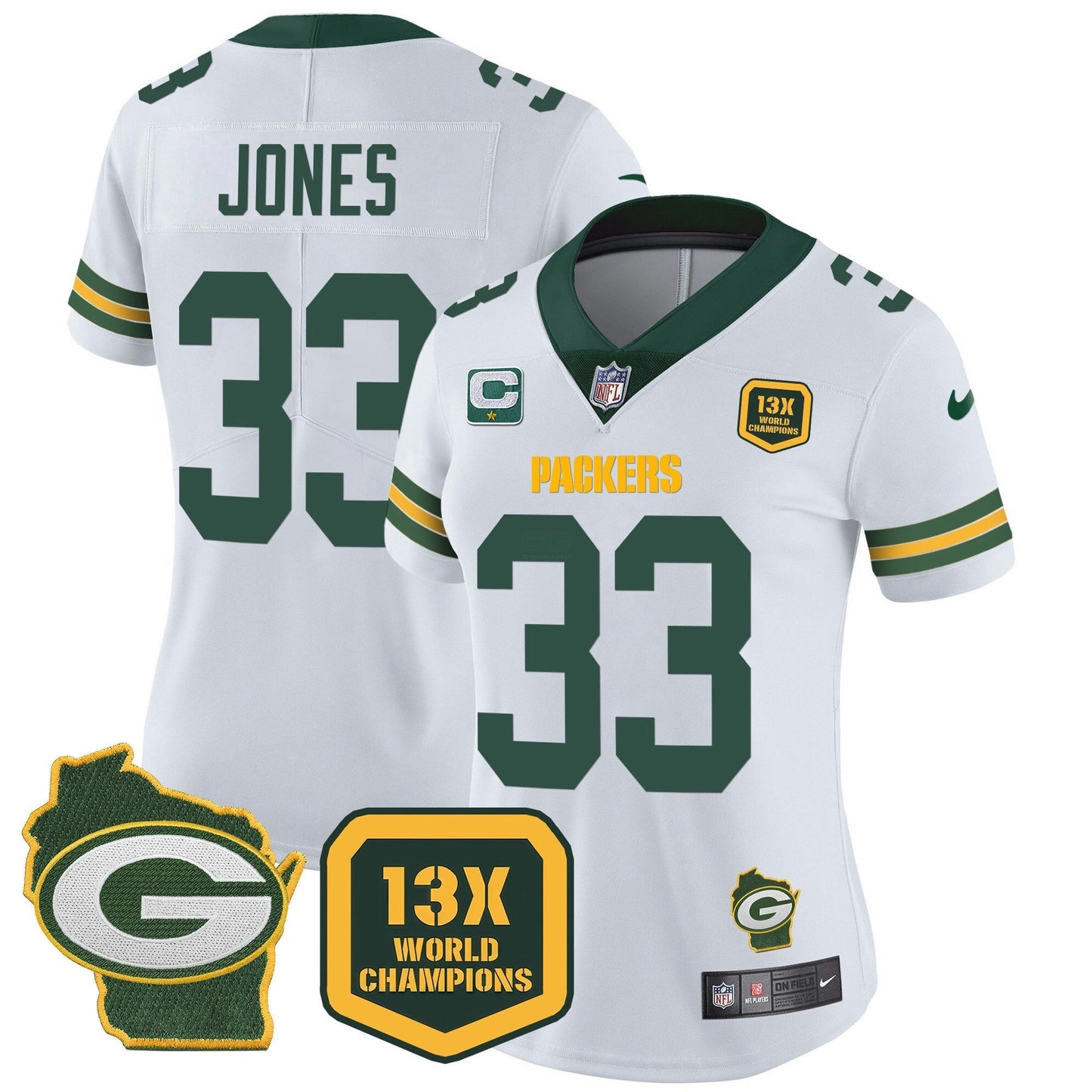 Camisa NFL Women’s 13 Time World Champions & Home Patch Vapor Jersey