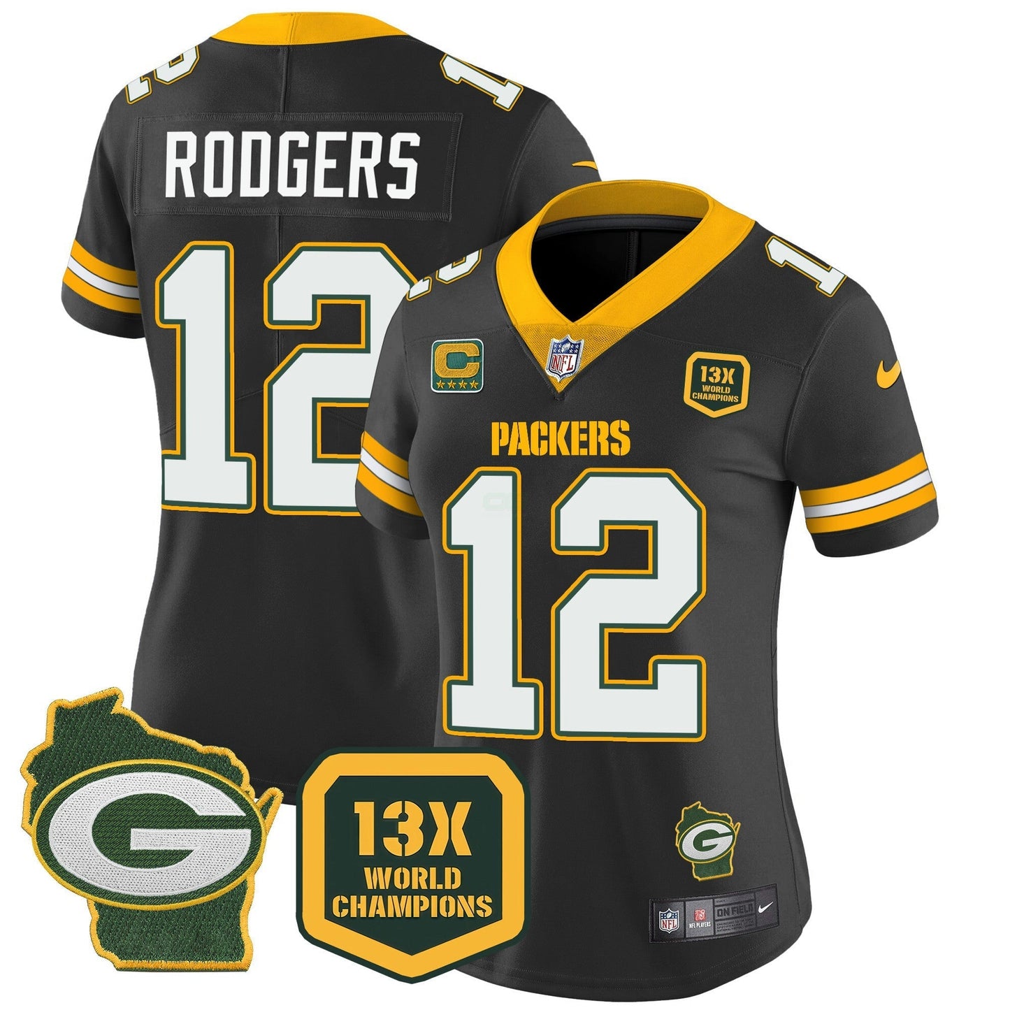 Camisa NFL Women’s 13 Time World Champions & Home Patch Vapor Jersey
