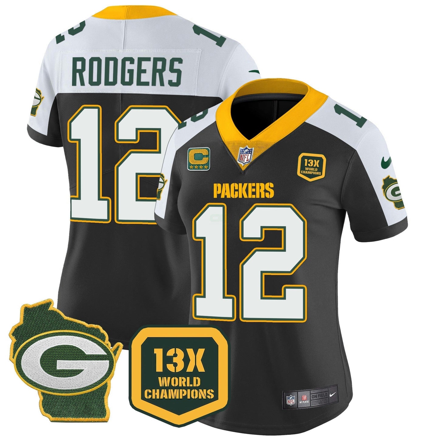 Camisa NFL Women’s 13 Time World Champions & Home Patch Vapor Jersey
