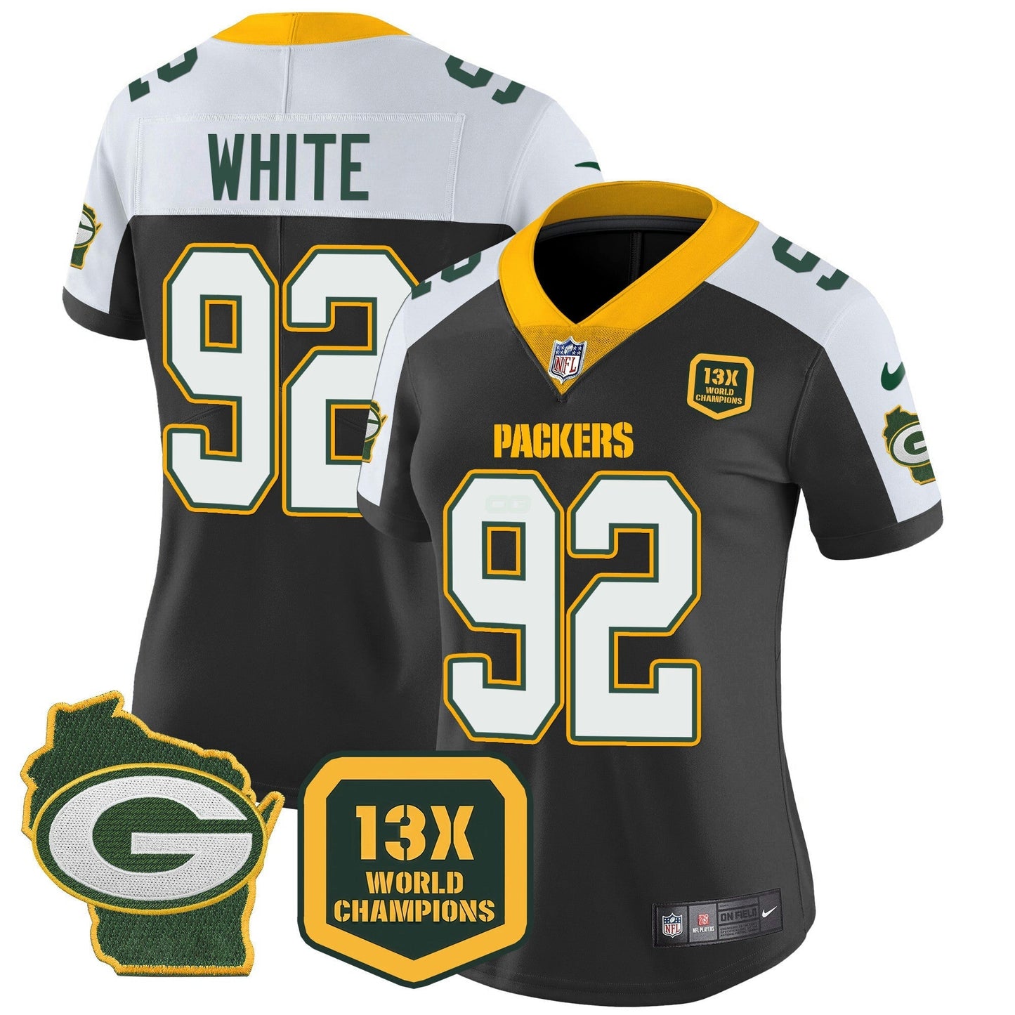 Camisa NFL Women’s 13 Time World Champions & Home Patch Vapor Jersey