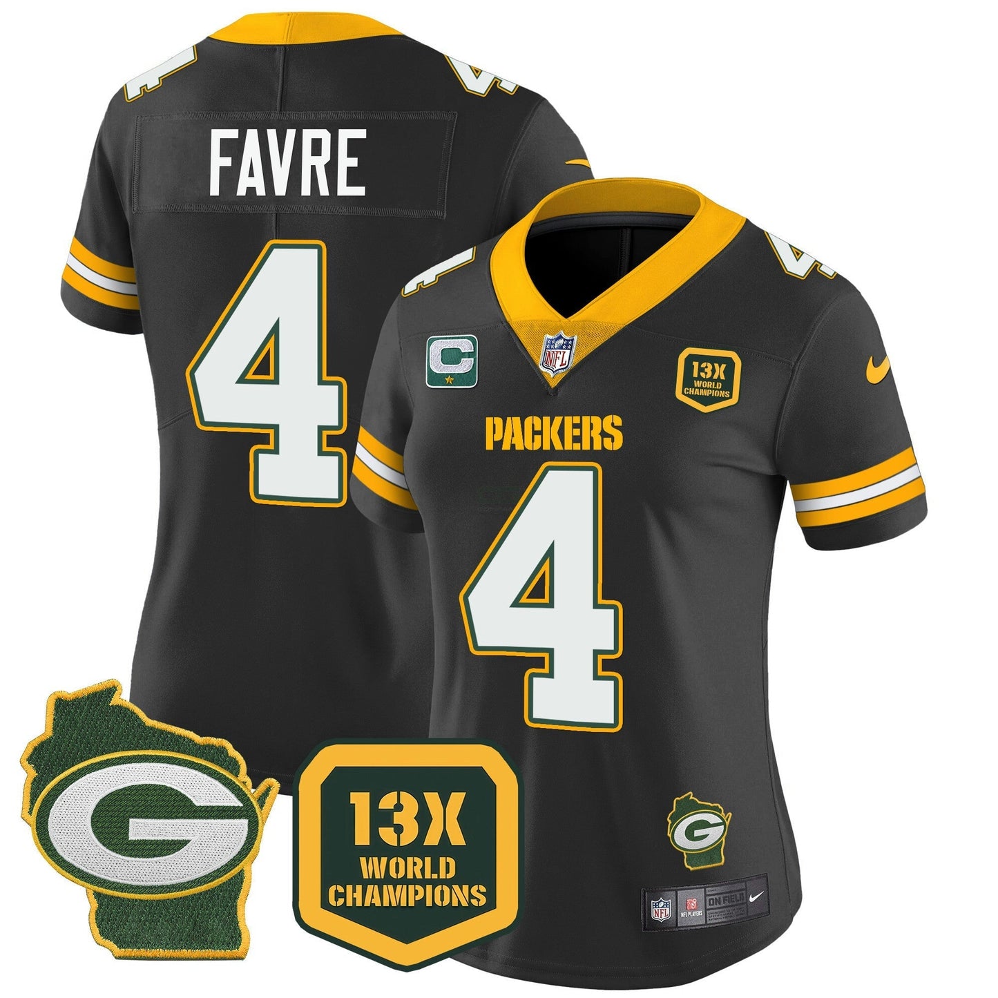 Camisa NFL Women’s 13 Time World Champions & Home Patch Vapor Jersey