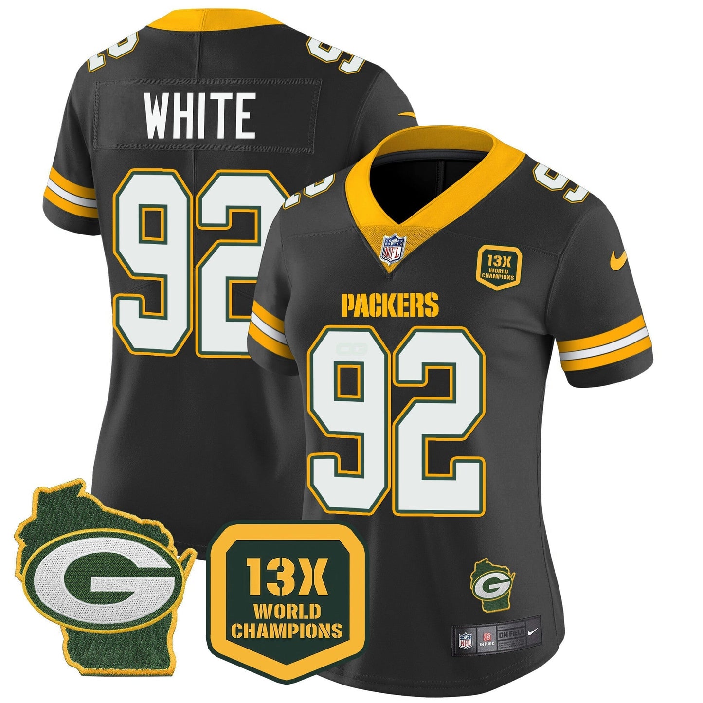 Camisa NFL Women’s 13 Time World Champions & Home Patch Vapor Jersey