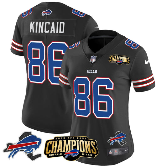Camisa NFL Women’s 2023 AFC East Champions Patch Dourada Vapor Jersey V2