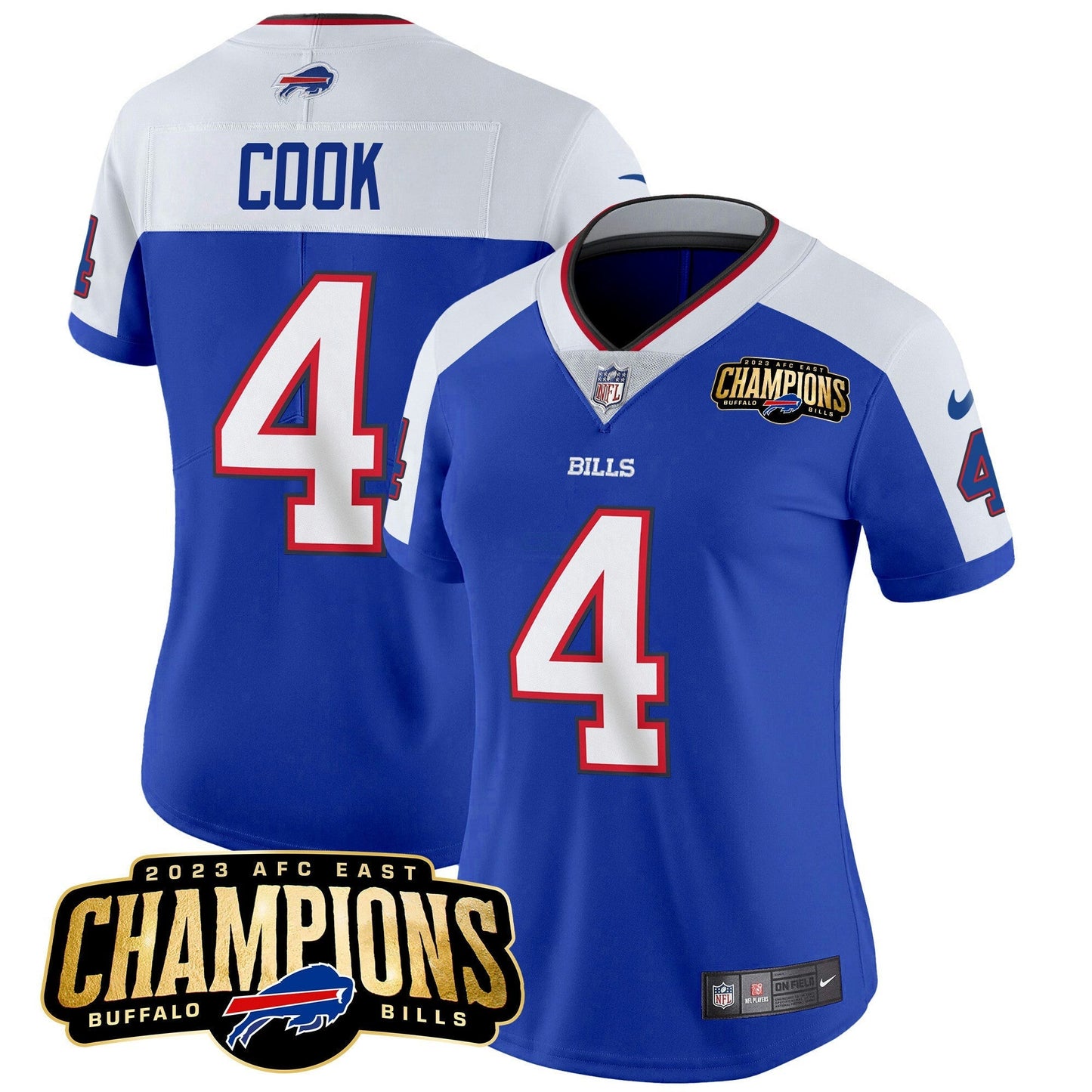 Camisa NFL Women’s 2023 AFC East Champions Patch Vapor Jersey