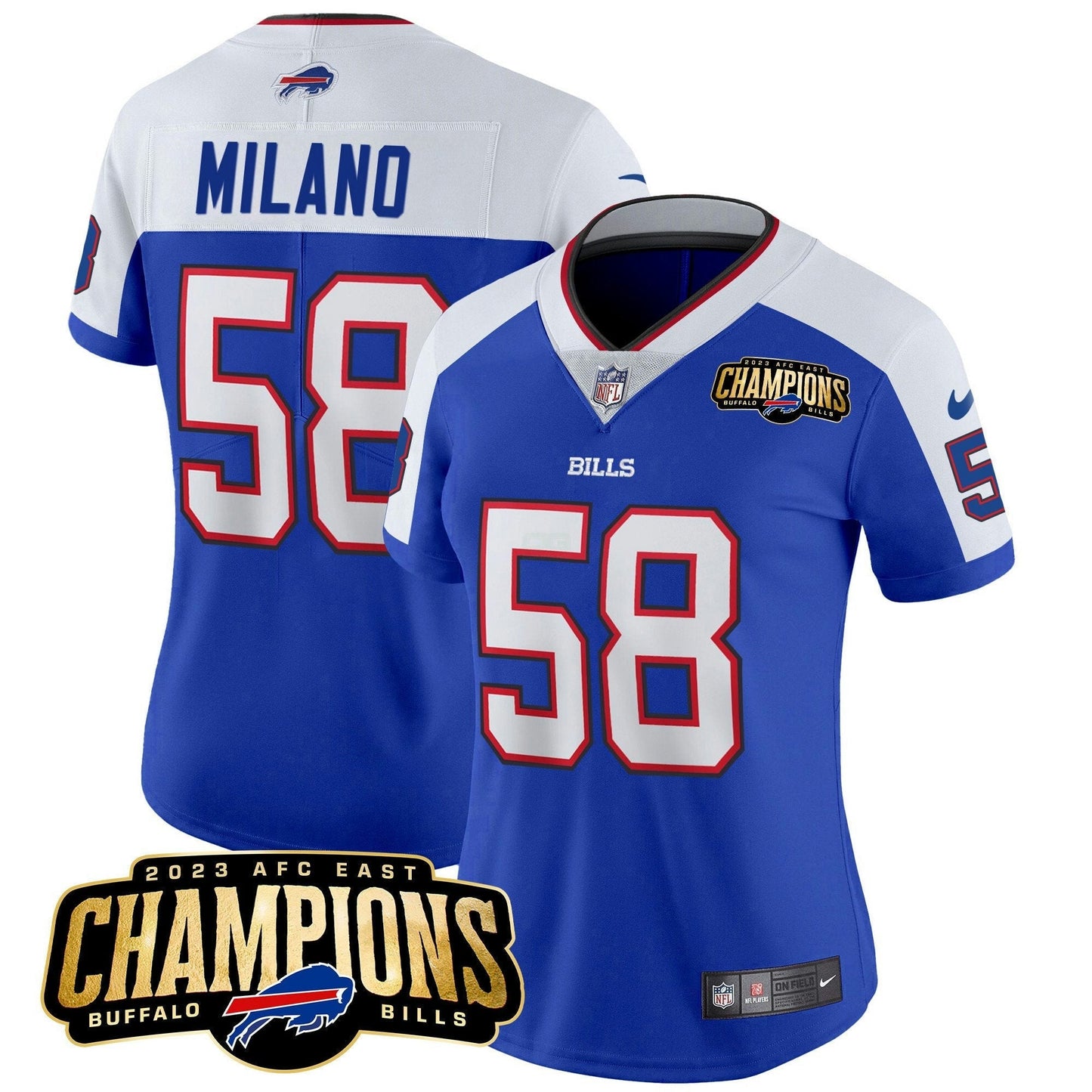 Camisa NFL Women’s 2023 AFC East Champions Patch Vapor Jersey