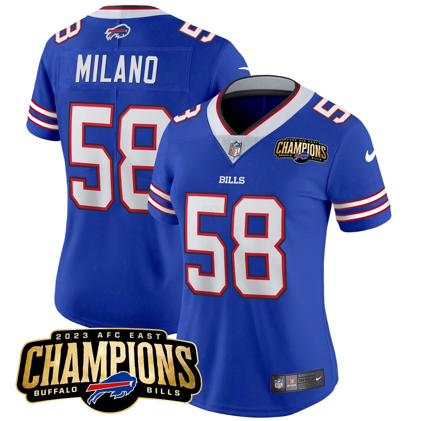Camisa NFL Women’s 2023 AFC East Champions Patch Vapor Jersey