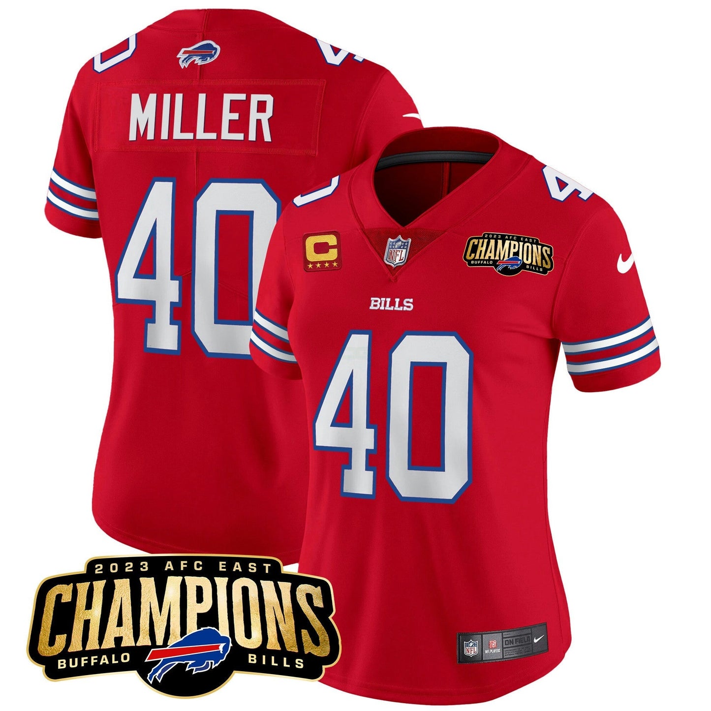 Camisa NFL Women’s 2023 AFC East Champions Patch Vapor Jersey