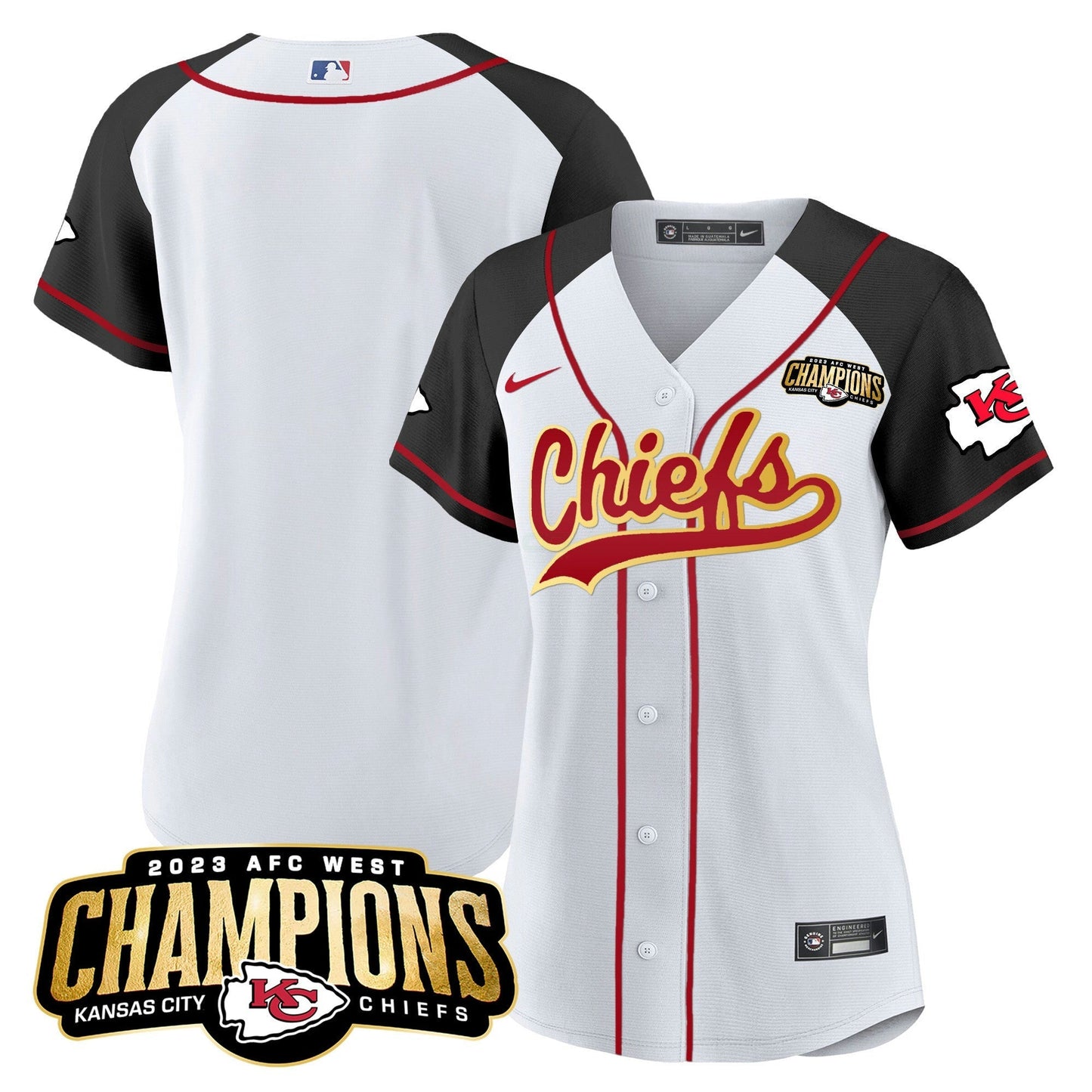 Camisa NFL Women’s 2023 AFC West Champions Patch Jersey