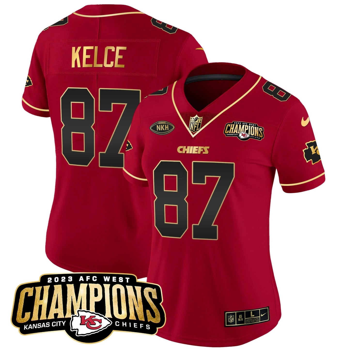 Camisa NFL Women’s 2023 AFC West Champions Patch Vapor Limited Jersey