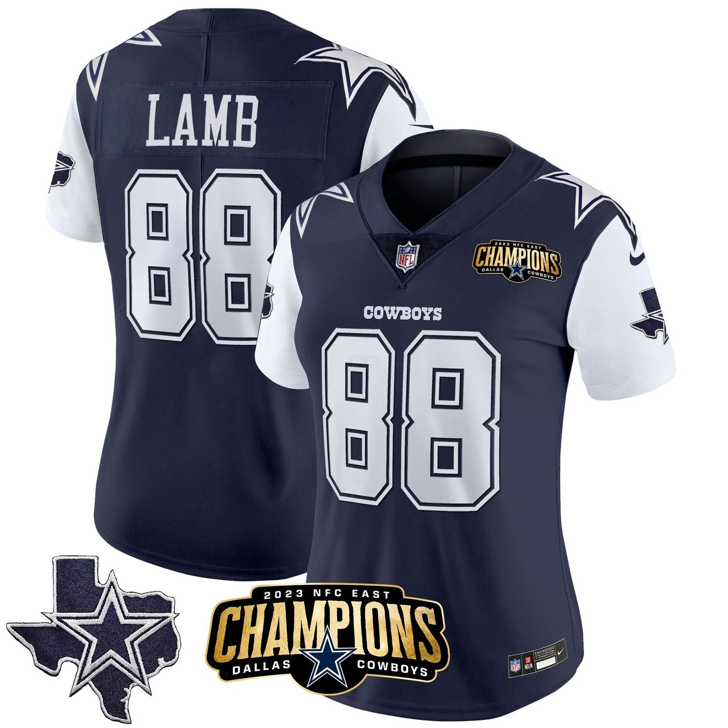 Camisa NFL Women’s 2023 NFC East Champions Patch Vapor Jersey