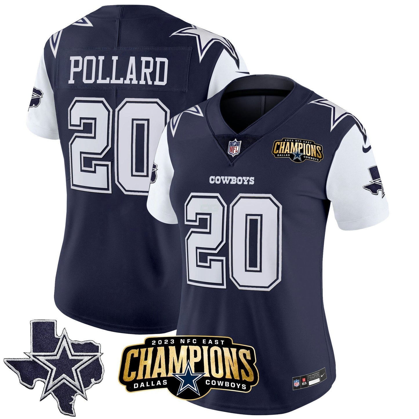 Camisa NFL Women’s 2023 NFC East Champions Patch Vapor Jersey