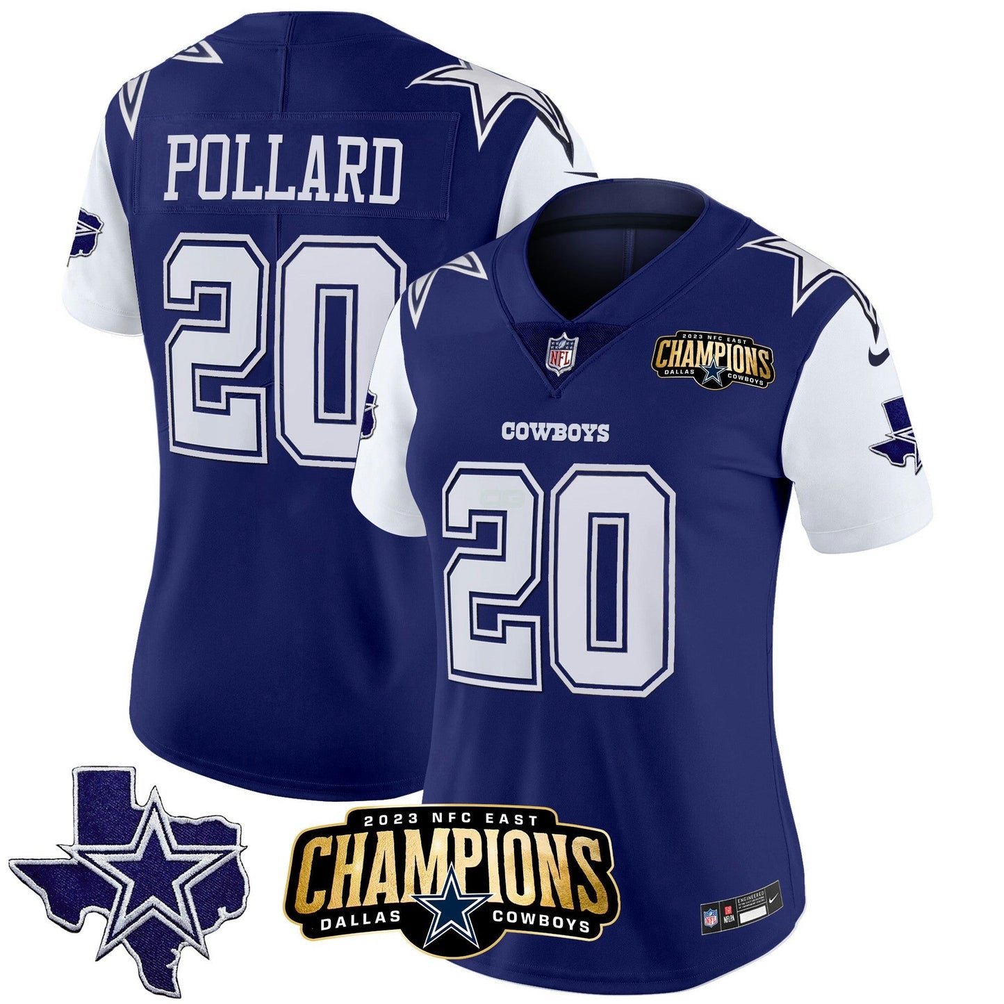 Camisa NFL Women’s 2023 NFC East Champions Patch Vapor Jersey
