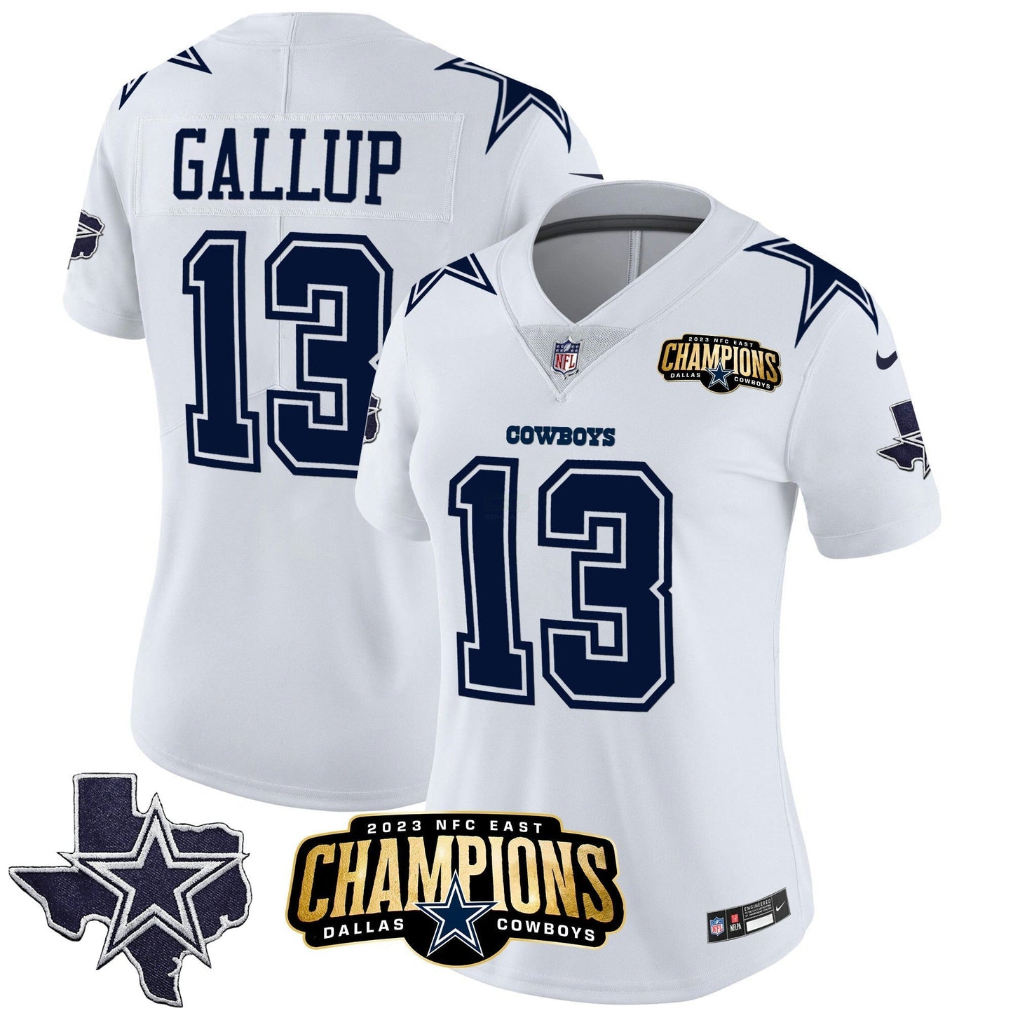 Camisa NFL Women’s 2023 NFC East Champions Patch Vapor Jersey