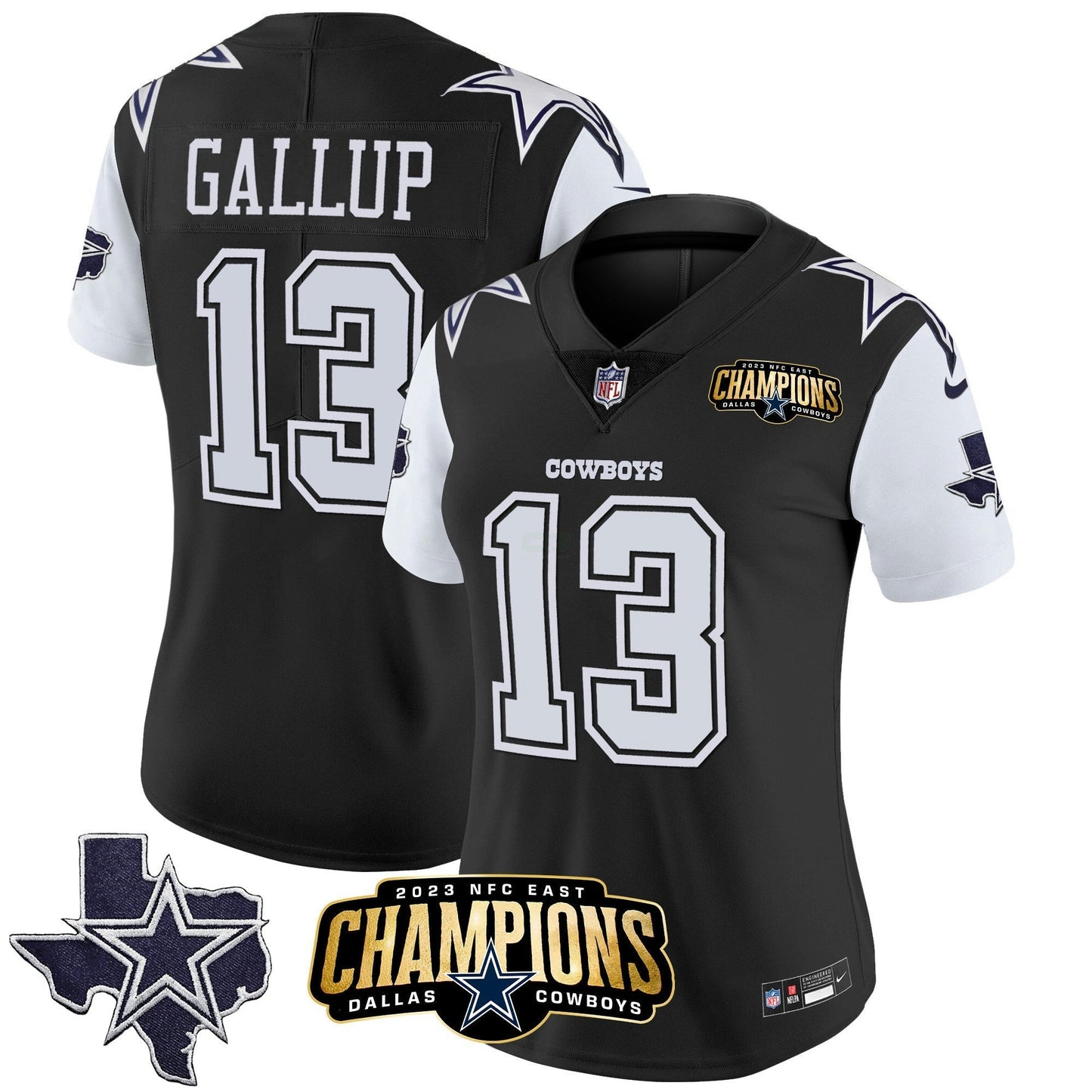 Camisa NFL Women’s 2023 NFC East Champions Patch Vapor Jersey