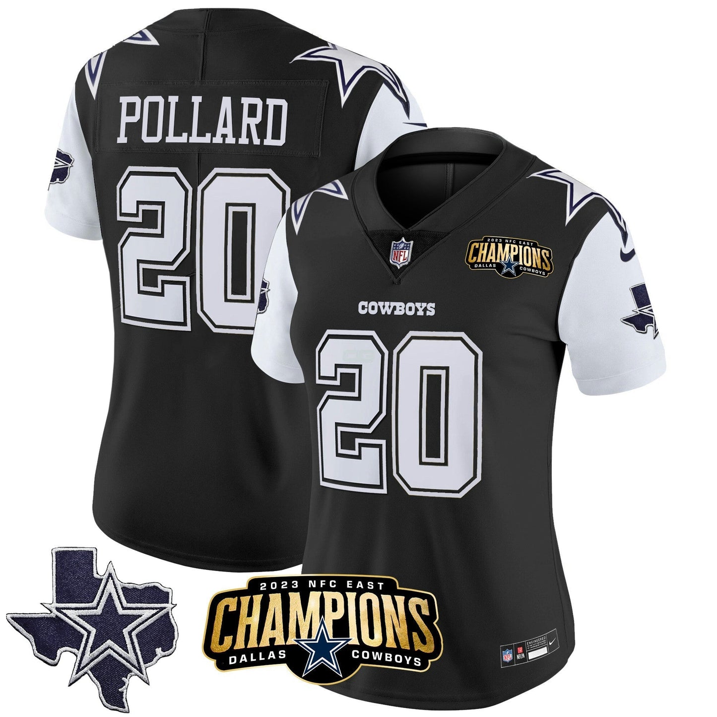 Camisa NFL Women’s 2023 NFC East Champions Patch Vapor Jersey