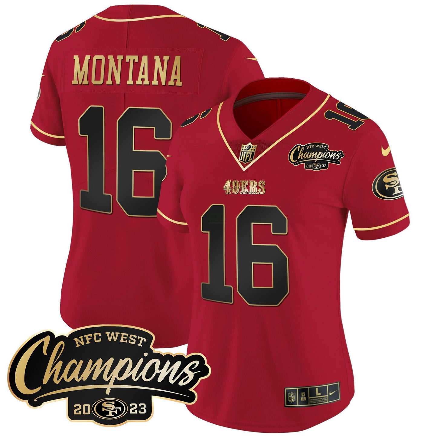 Camisa NFL Women’s 2023 NFC West Champions Patch Vapor Jersey