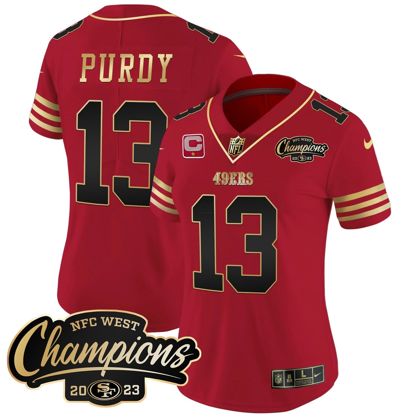 Camisa NFL Women’s 2023 NFC West Champions Patch Vapor Jersey