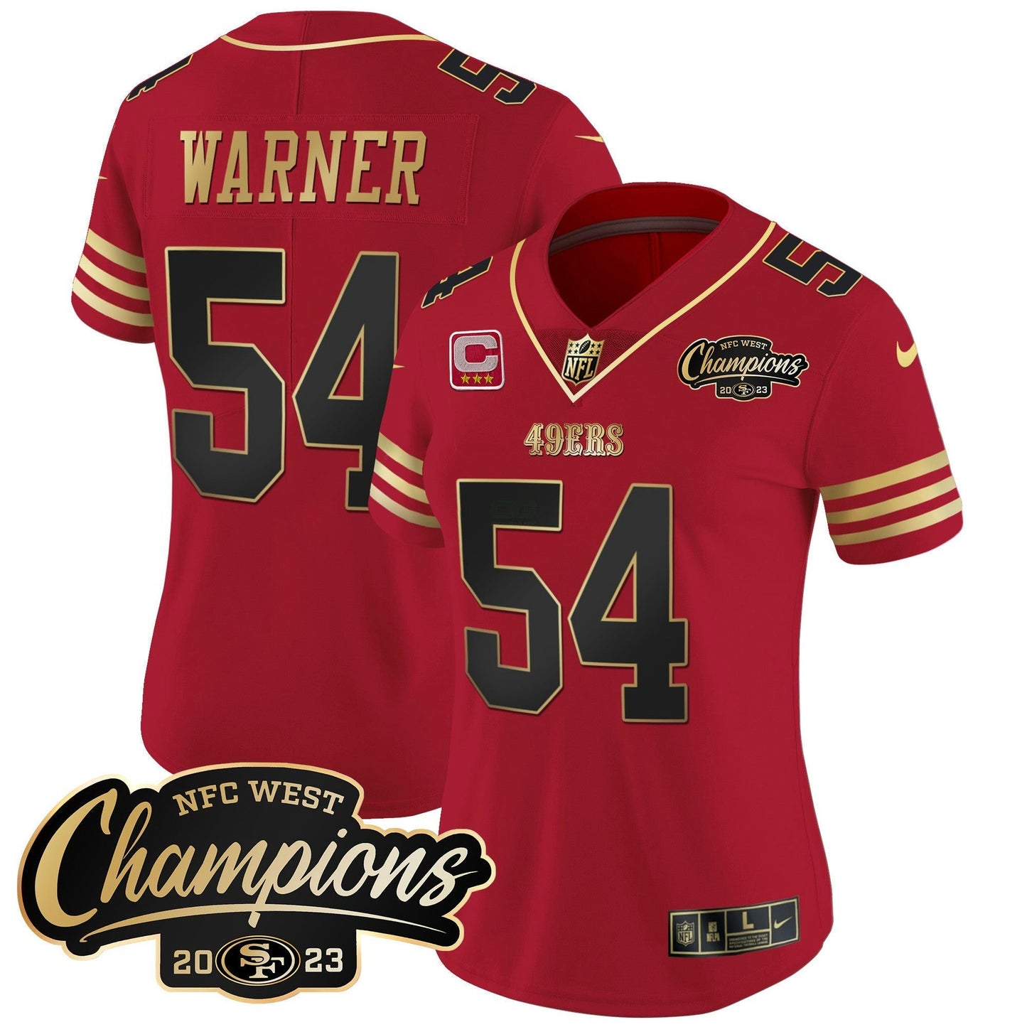 Camisa NFL Women’s 2023 NFC West Champions Patch Vapor Jersey