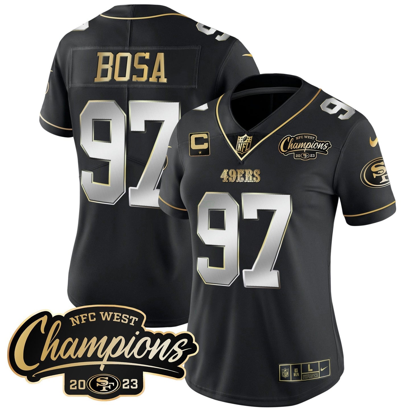 Camisa NFL Women’s 2023 NFC West Champions Patch Vapor Jersey