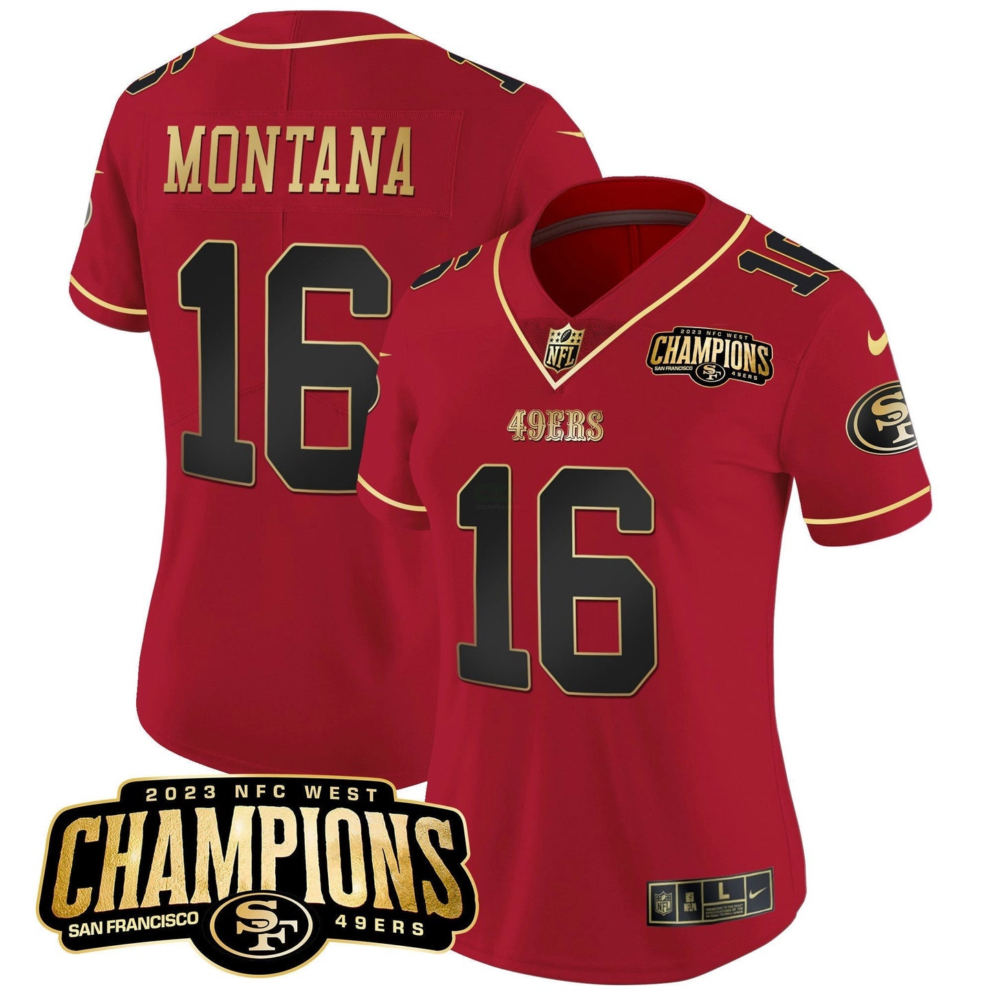 Camisa NFL Women’s 2023 NFC West Champions Patch Vapor Jersey V2