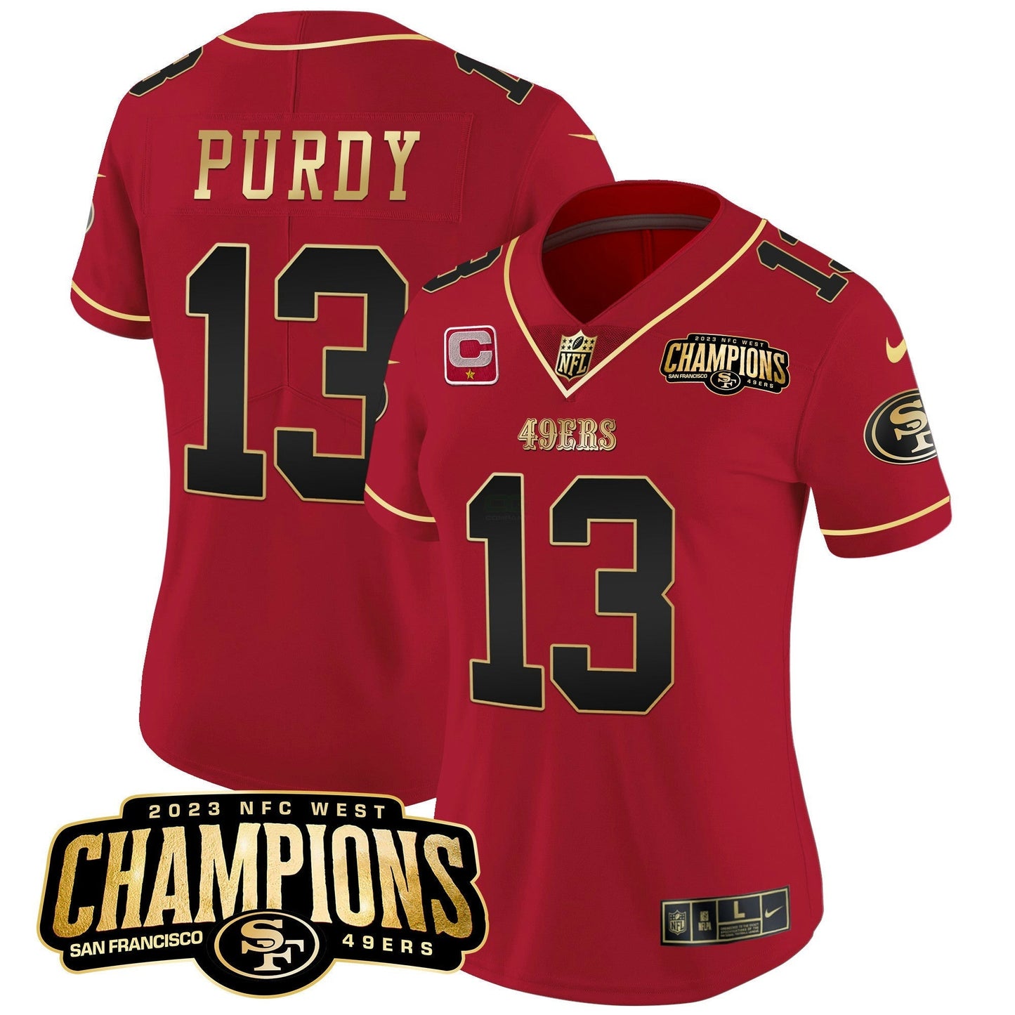 Camisa NFL Women’s 2023 NFC West Champions Patch Vapor Jersey V2