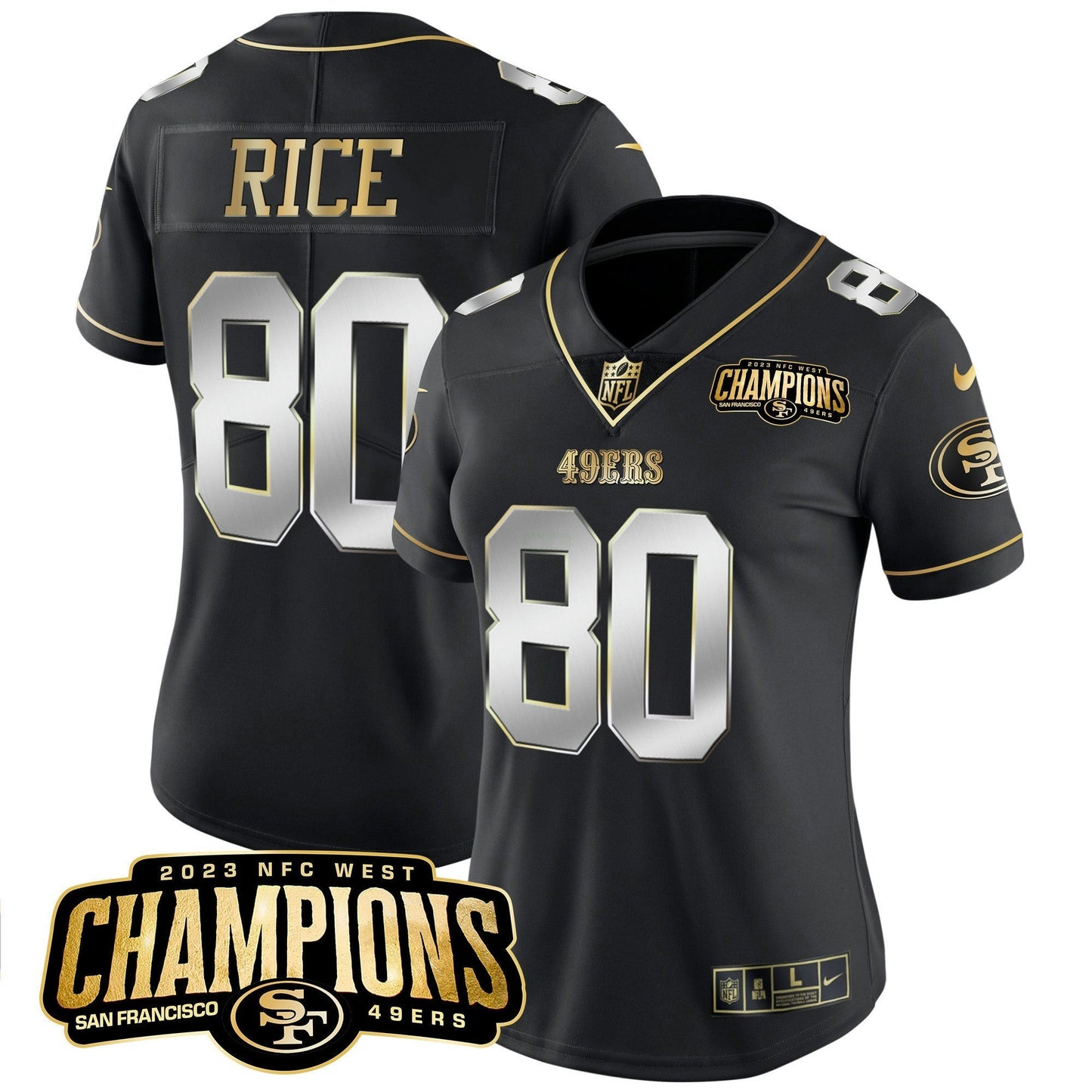 Camisa NFL Women’s 2023 NFC West Champions Patch Vapor Jersey V2