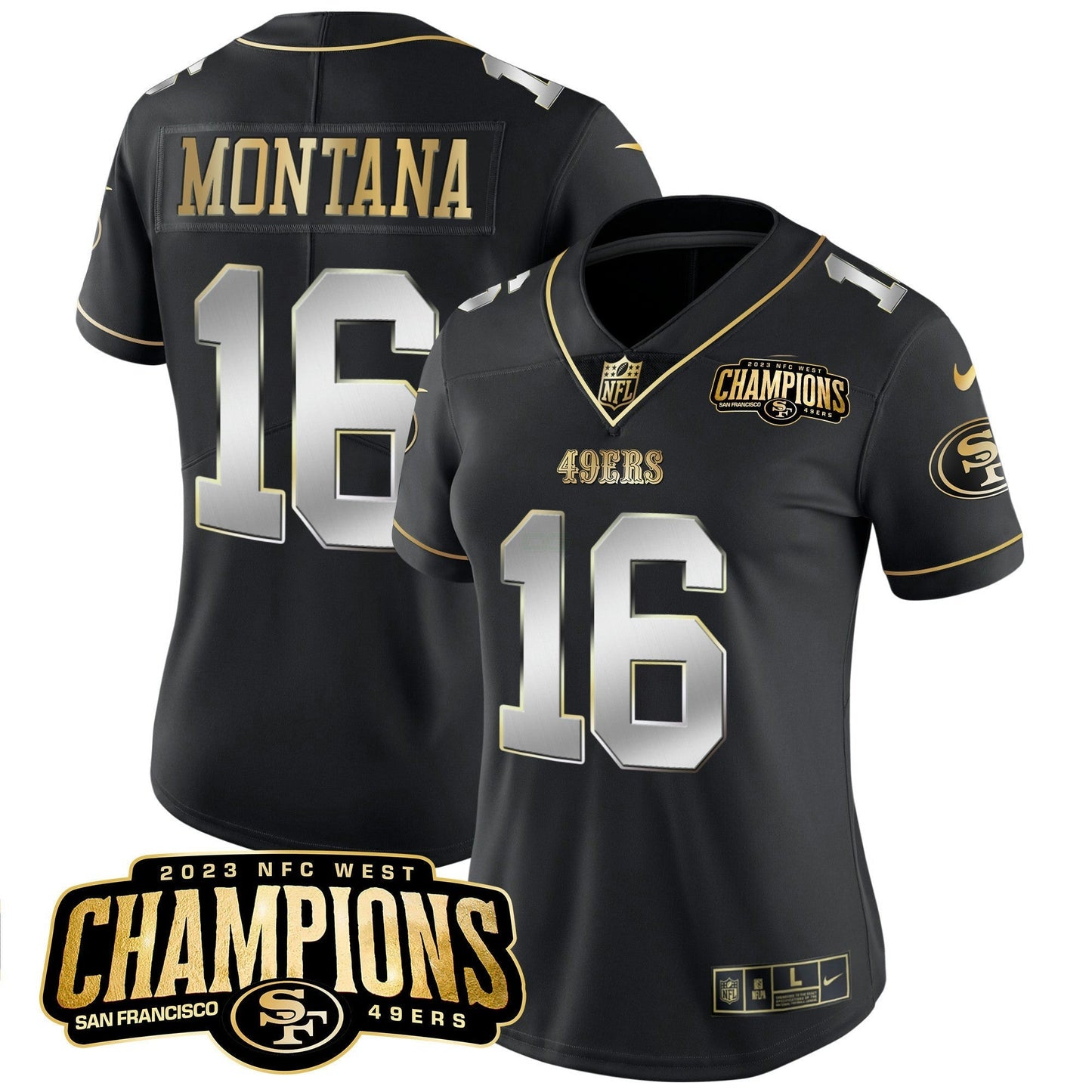 Camisa NFL Women’s 2023 NFC West Champions Patch Vapor Jersey V2