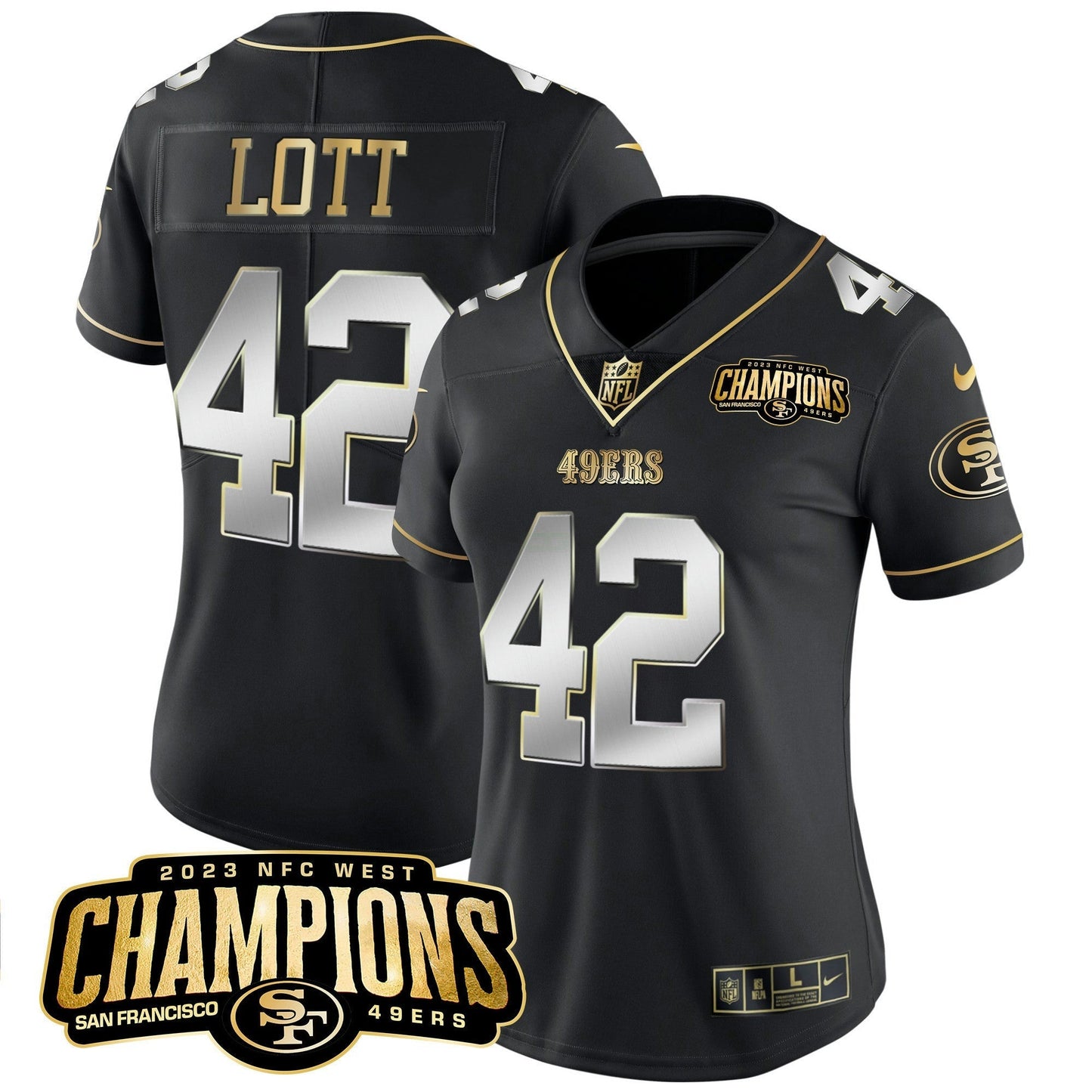 Camisa NFL Women’s 2023 NFC West Champions Patch Vapor Jersey V2