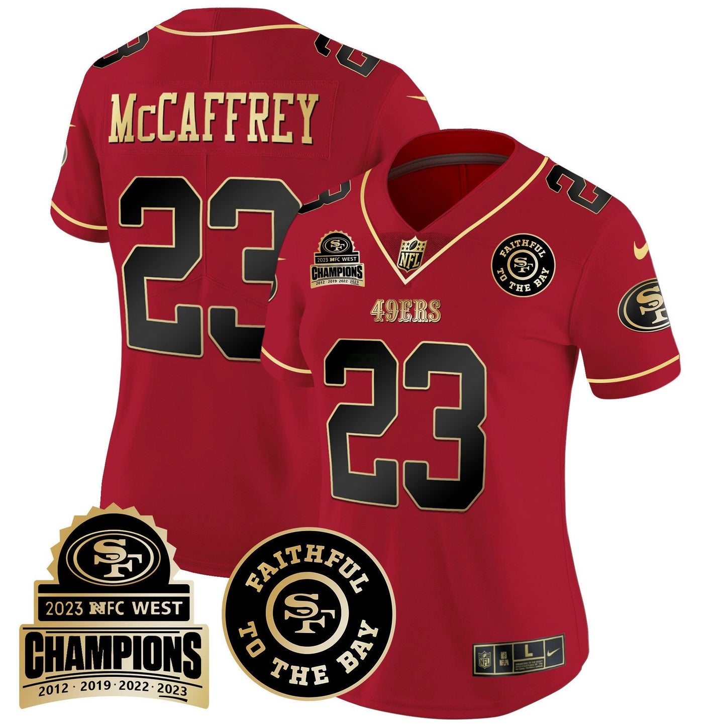 Camisa NFL Women’s 2023 NFC West Champions Patch Vapor Jersey V3