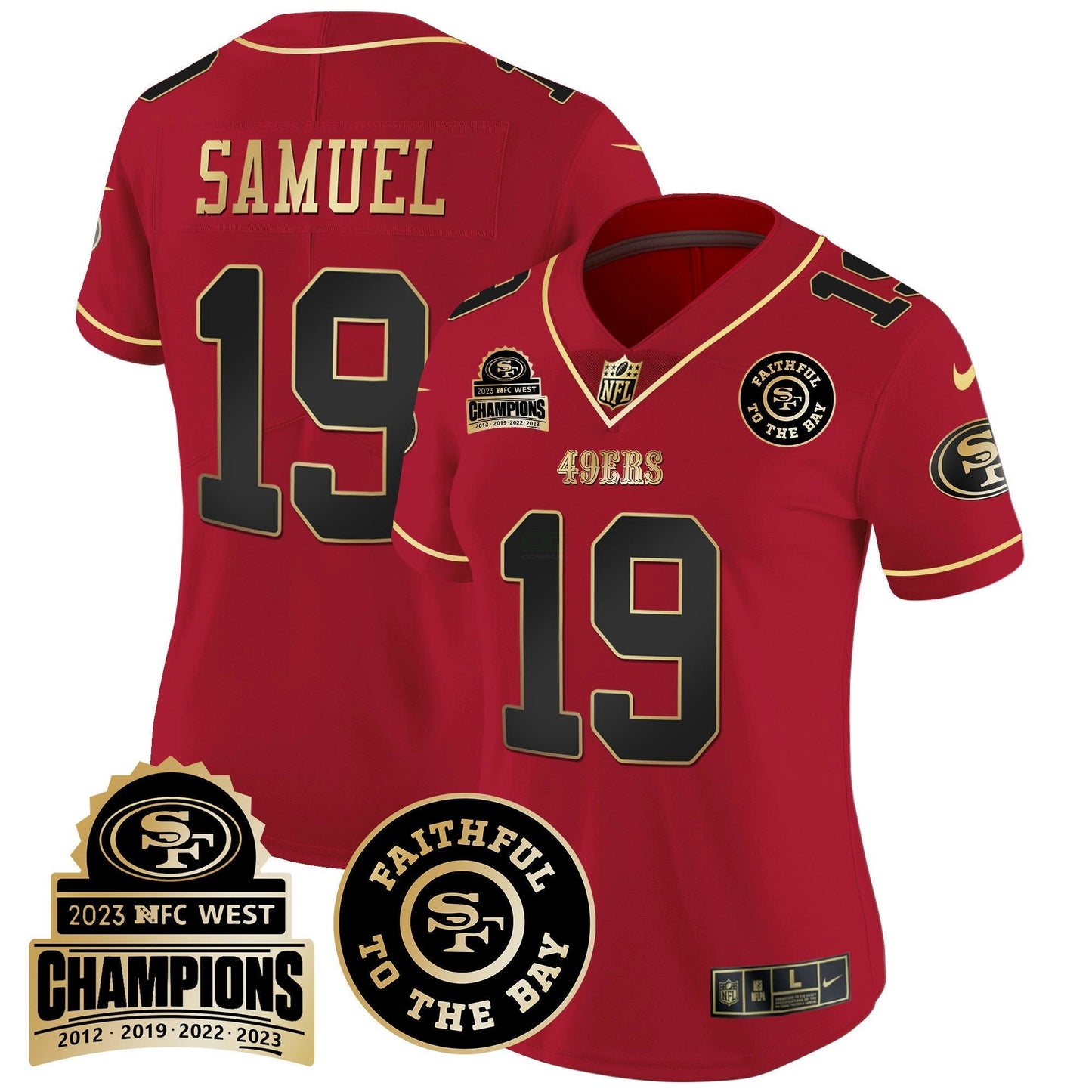 Camisa NFL Women’s 2023 NFC West Champions Patch Vapor Jersey V3