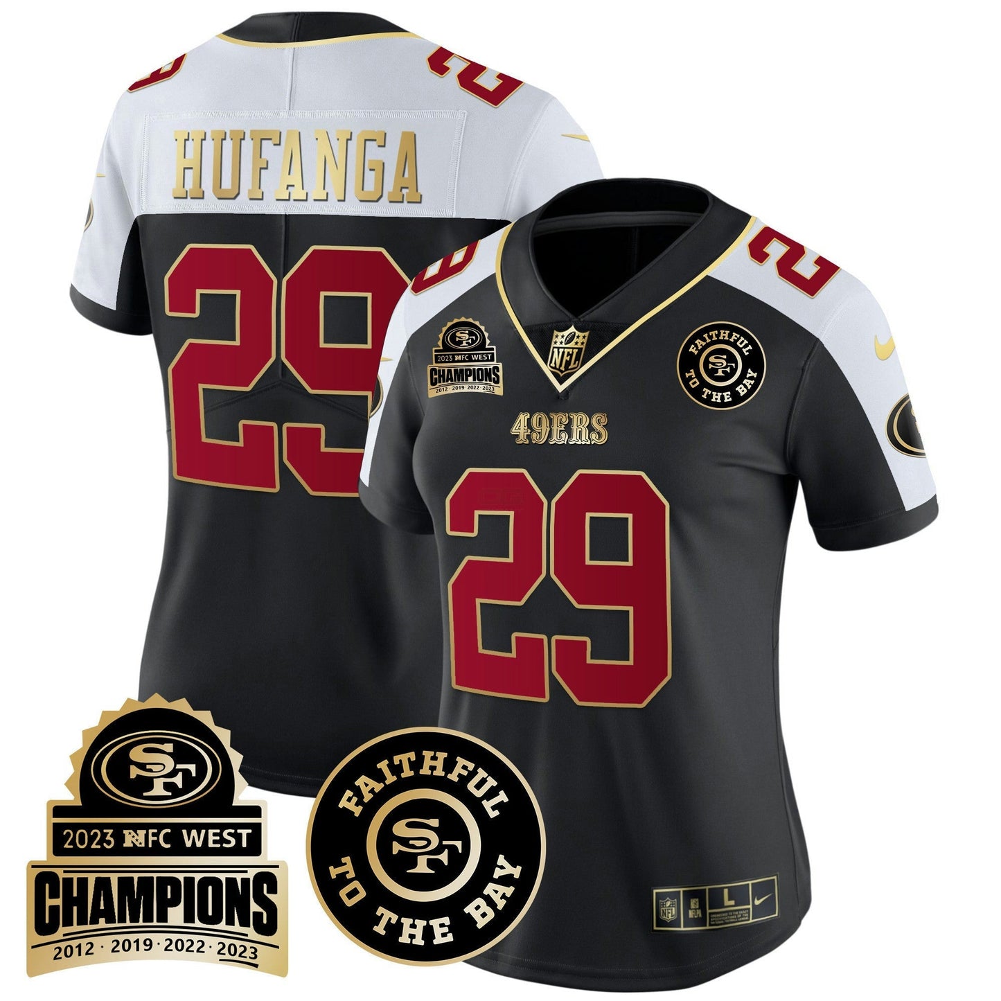 Camisa NFL Women’s 2023 NFC West Champions Patch Vapor Jersey V3