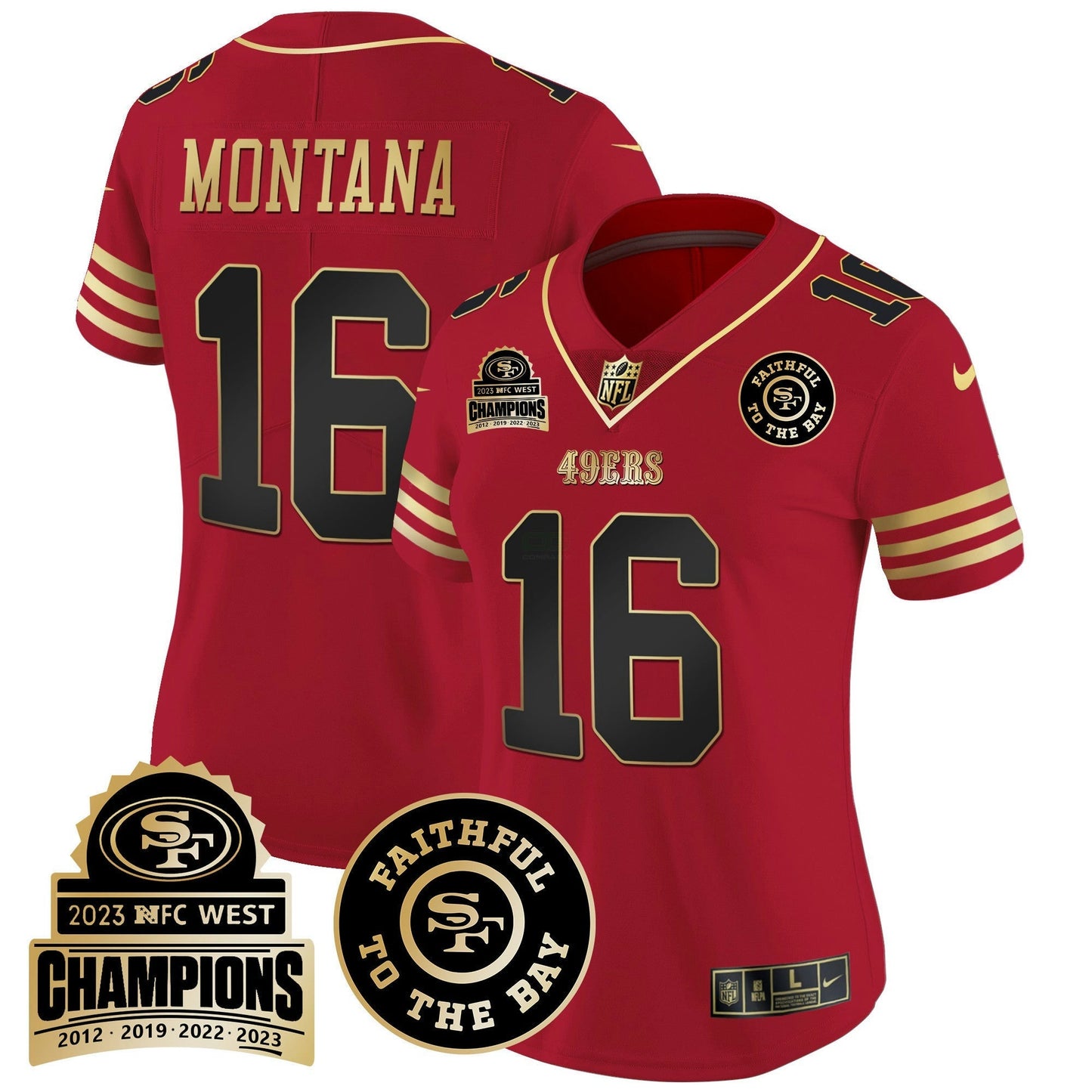 Camisa NFL Women’s 2023 NFC West Champions Patch Vapor Jersey V3