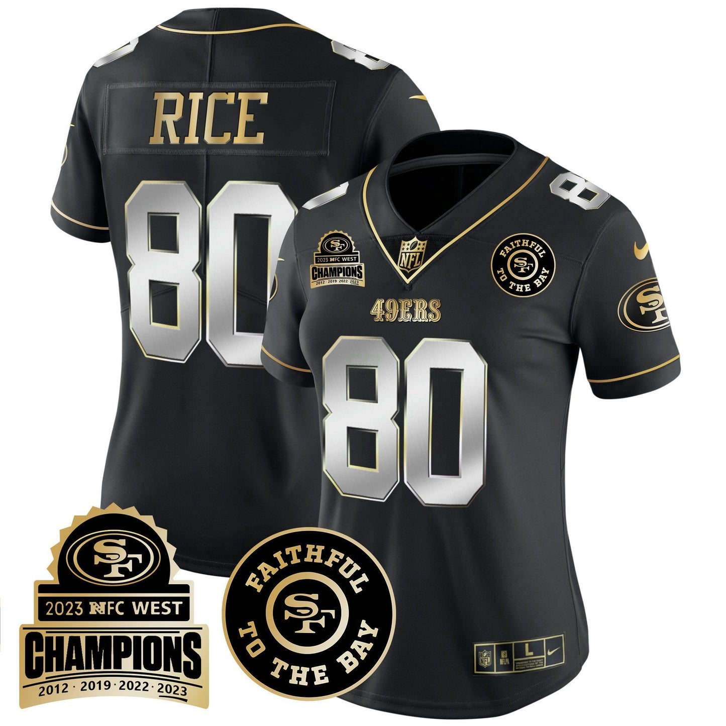 Camisa NFL Women’s 2023 NFC West Champions Patch Vapor Jersey V3