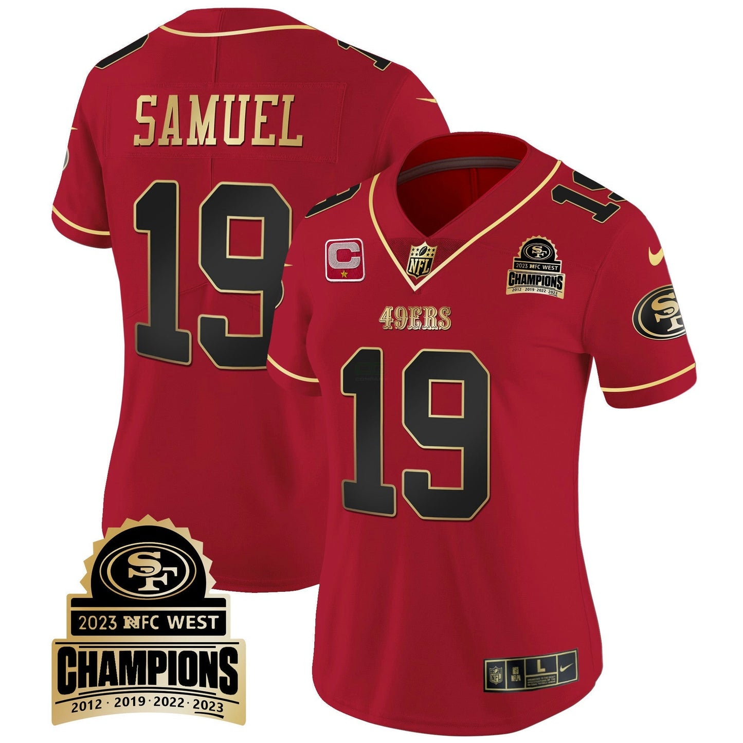 Camisa NFL Women’s 2023 NFC West Champions Patch Vapor Jersey V4