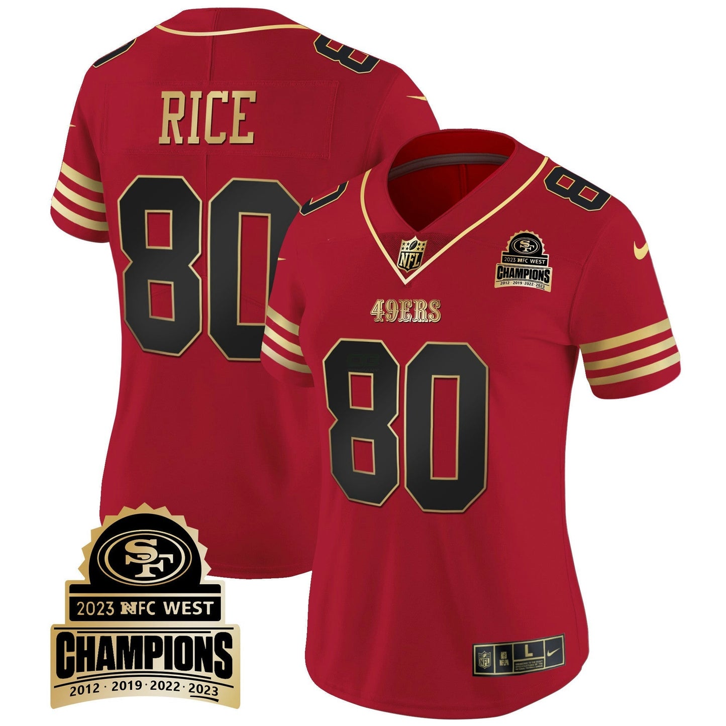 Camisa NFL Women’s 2023 NFC West Champions Patch Vapor Jersey V4