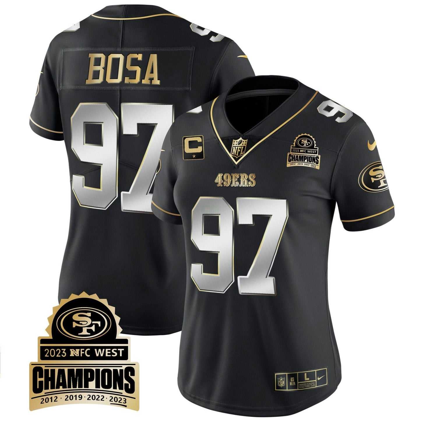 Camisa NFL Women’s 2023 NFC West Champions Patch Vapor Jersey V4