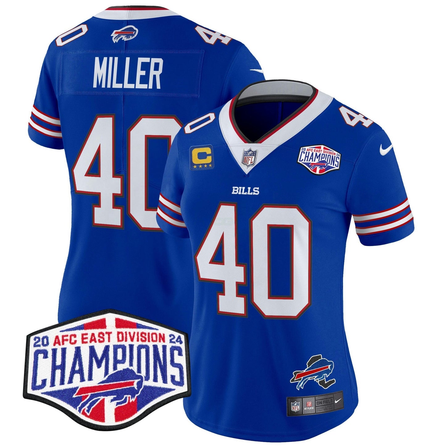 Camisa NFL Women’s 2024 AFC East Division Champions Vapor Limited Jersey