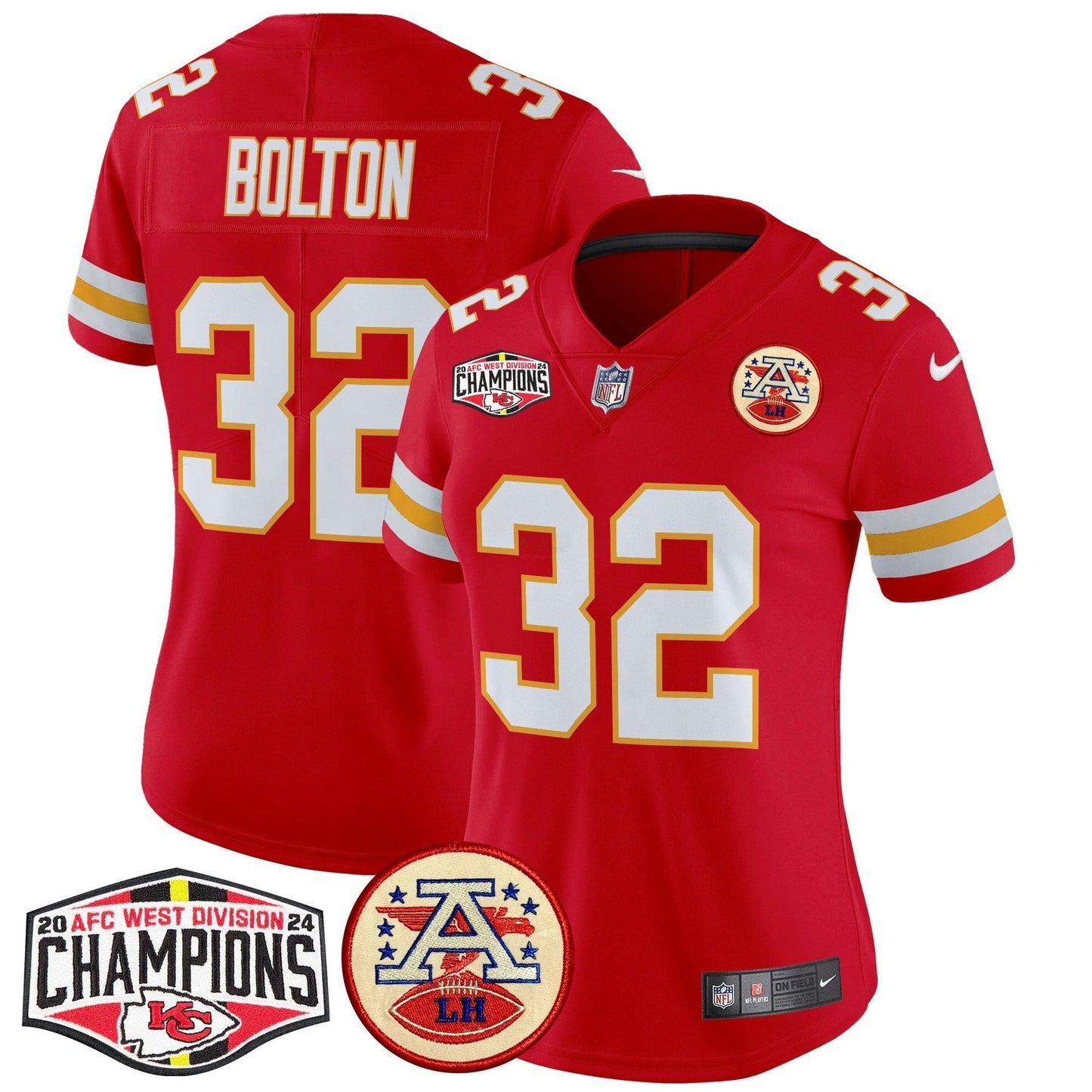 Camisa NFL Women’s 2024 AFC West Division Champions Patch Vapor Limited Jersey