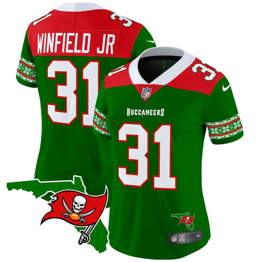 Camisa NFL Tampa Bay Buccaneers Women’s 2024 Christmas Vapor Limited Jersey