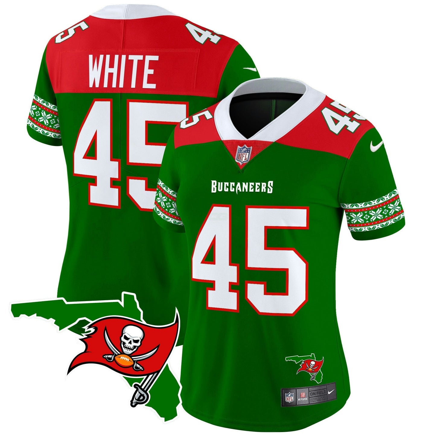 Camisa NFL Tampa Bay Buccaneers Women’s 2024 Christmas Vapor Limited Jersey
