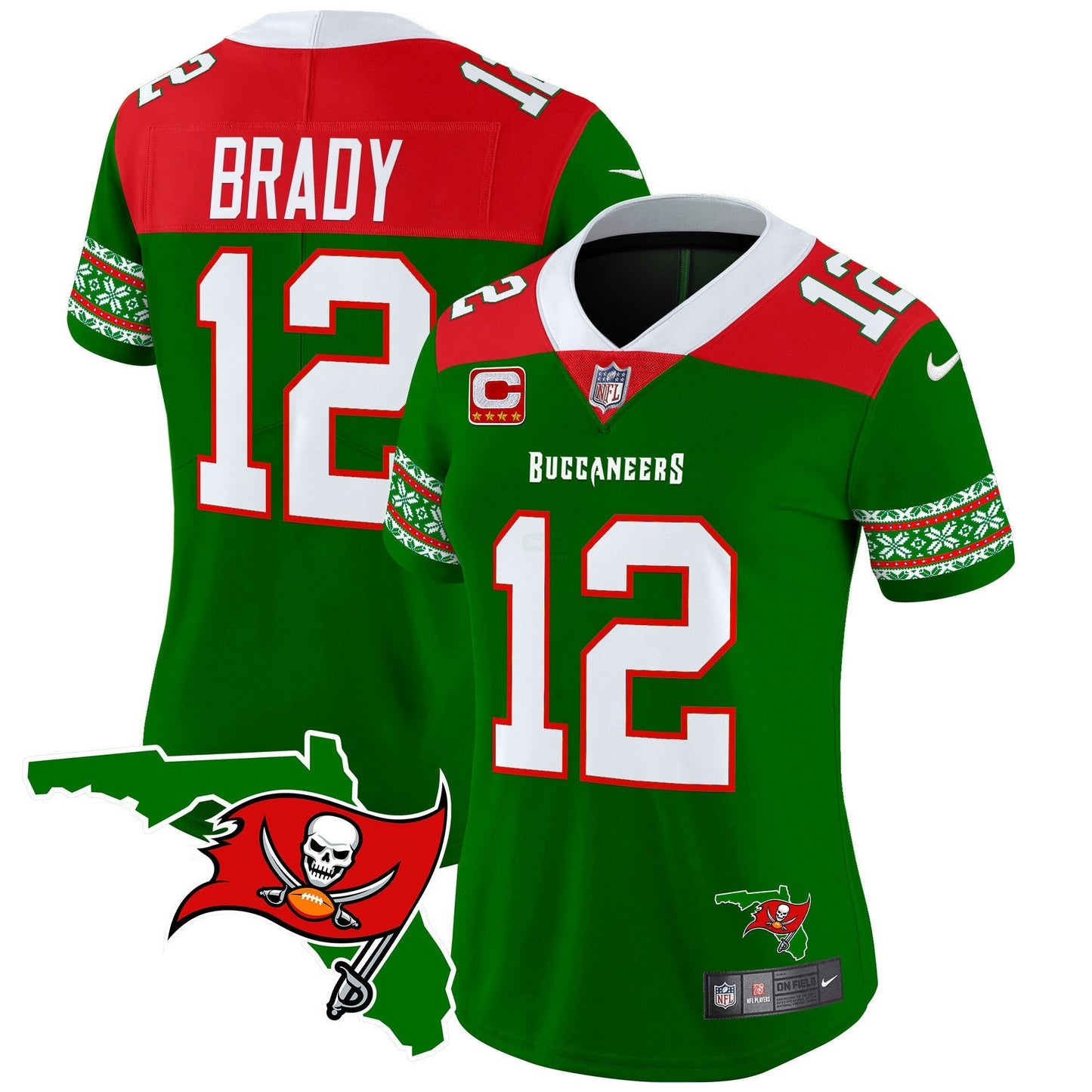 Camisa NFL Tampa Bay Buccaneers Women’s 2024 Christmas Vapor Limited Jersey