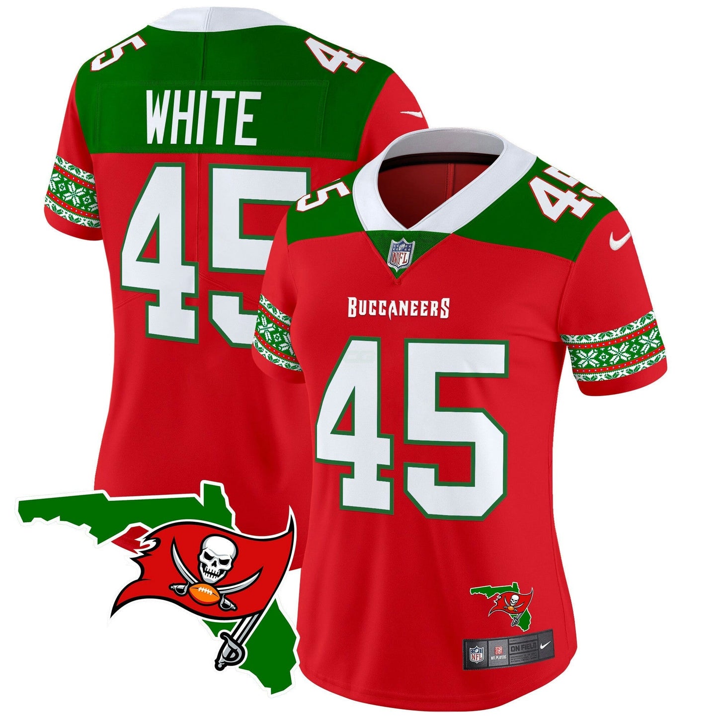 Camisa NFL Tampa Bay Buccaneers Women’s 2024 Christmas Vapor Limited Jersey