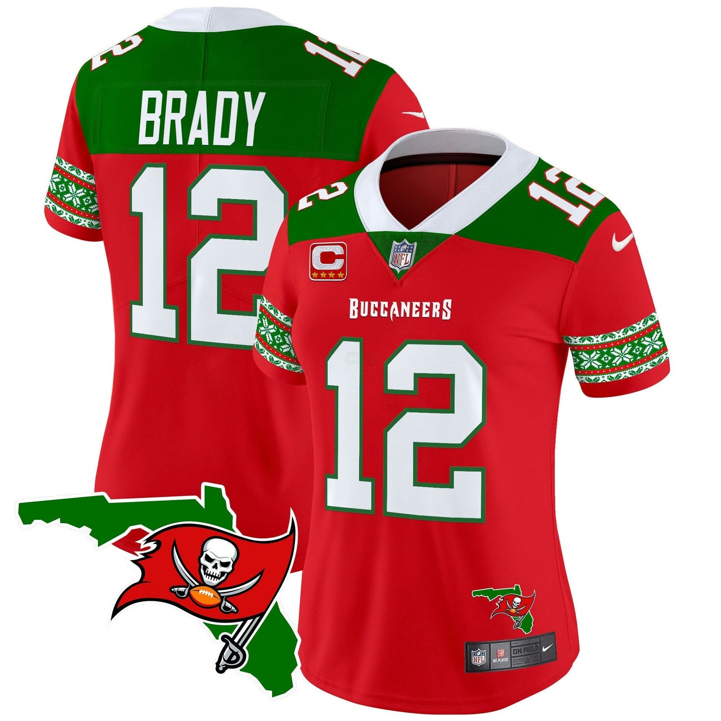 Camisa NFL Tampa Bay Buccaneers Women’s 2024 Christmas Vapor Limited Jersey