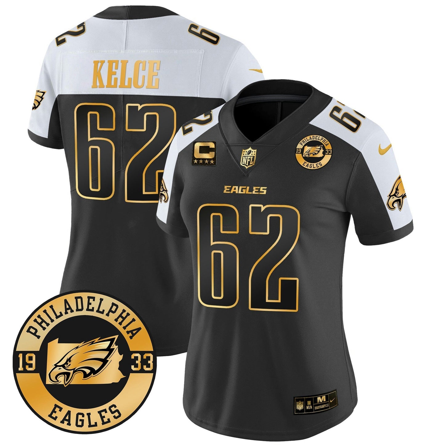 Camisa NFL Women’s 2024 Dourada Vapor Limited Jersey – Est. 1933 Patch