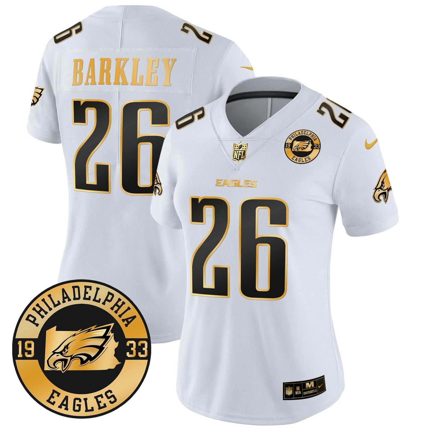 Camisa NFL Women’s 2024 Dourada Vapor Limited Jersey – Est. 1933 Patch
