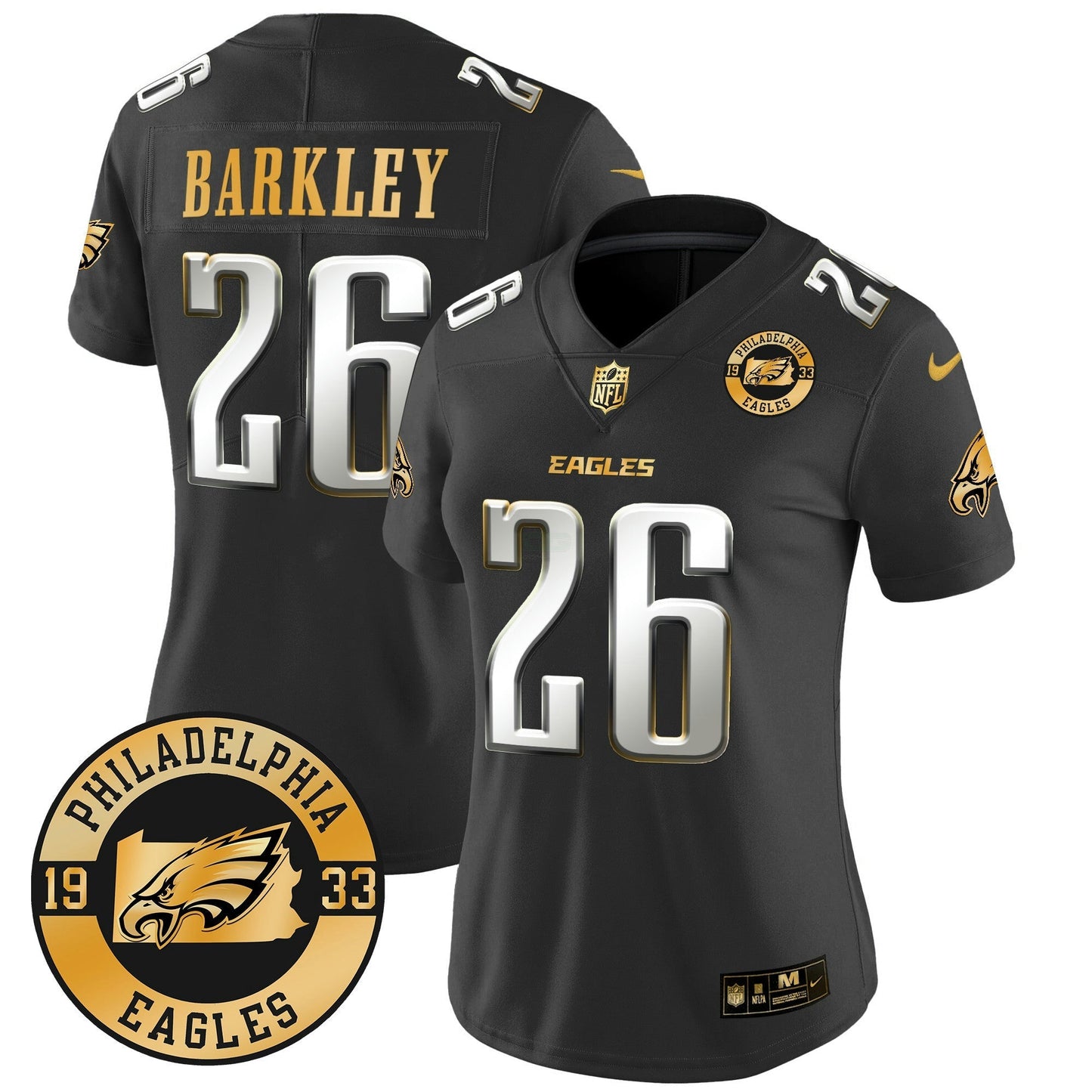 Camisa NFL Women’s 2024 Dourada Vapor Limited Jersey – Est. 1933 Patch