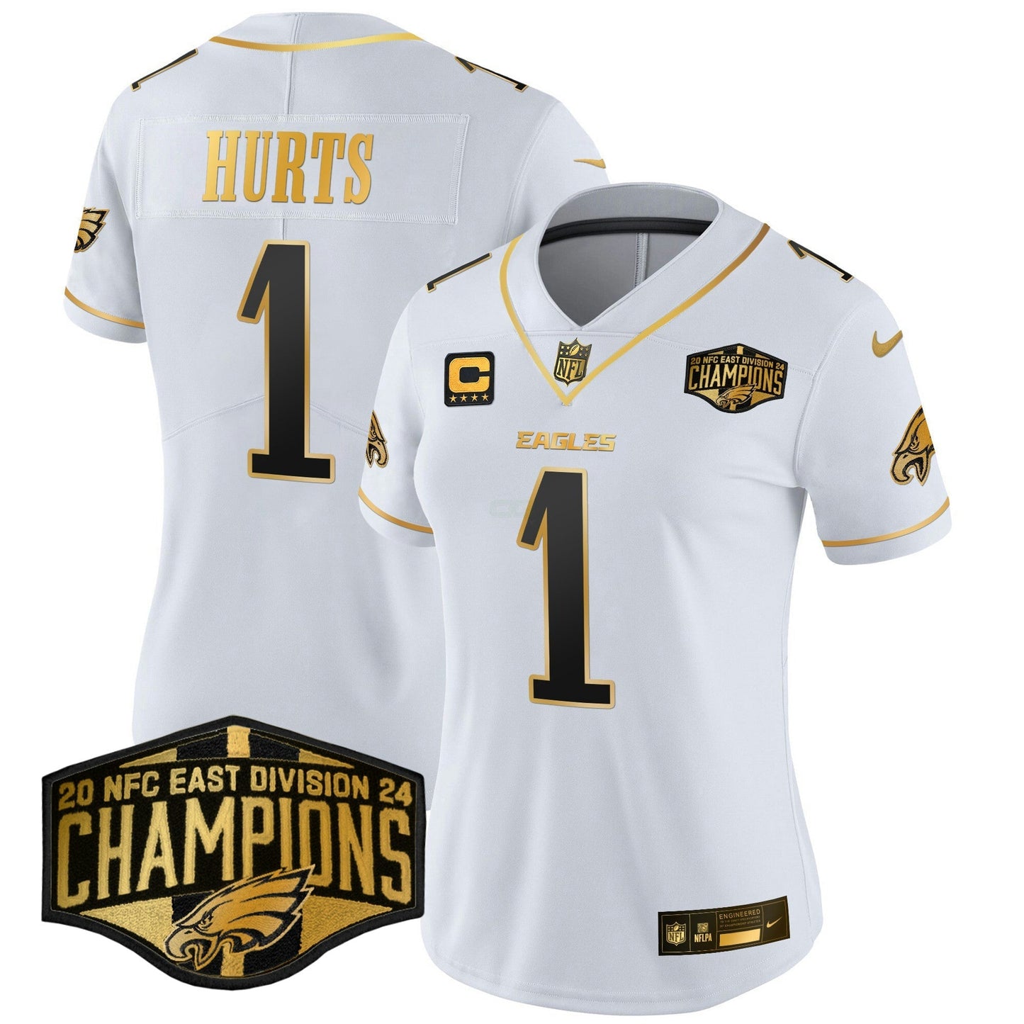 Camisa NFL Women’s 2024 NFC East Division Champions Dourada Vapor Limited Jersey